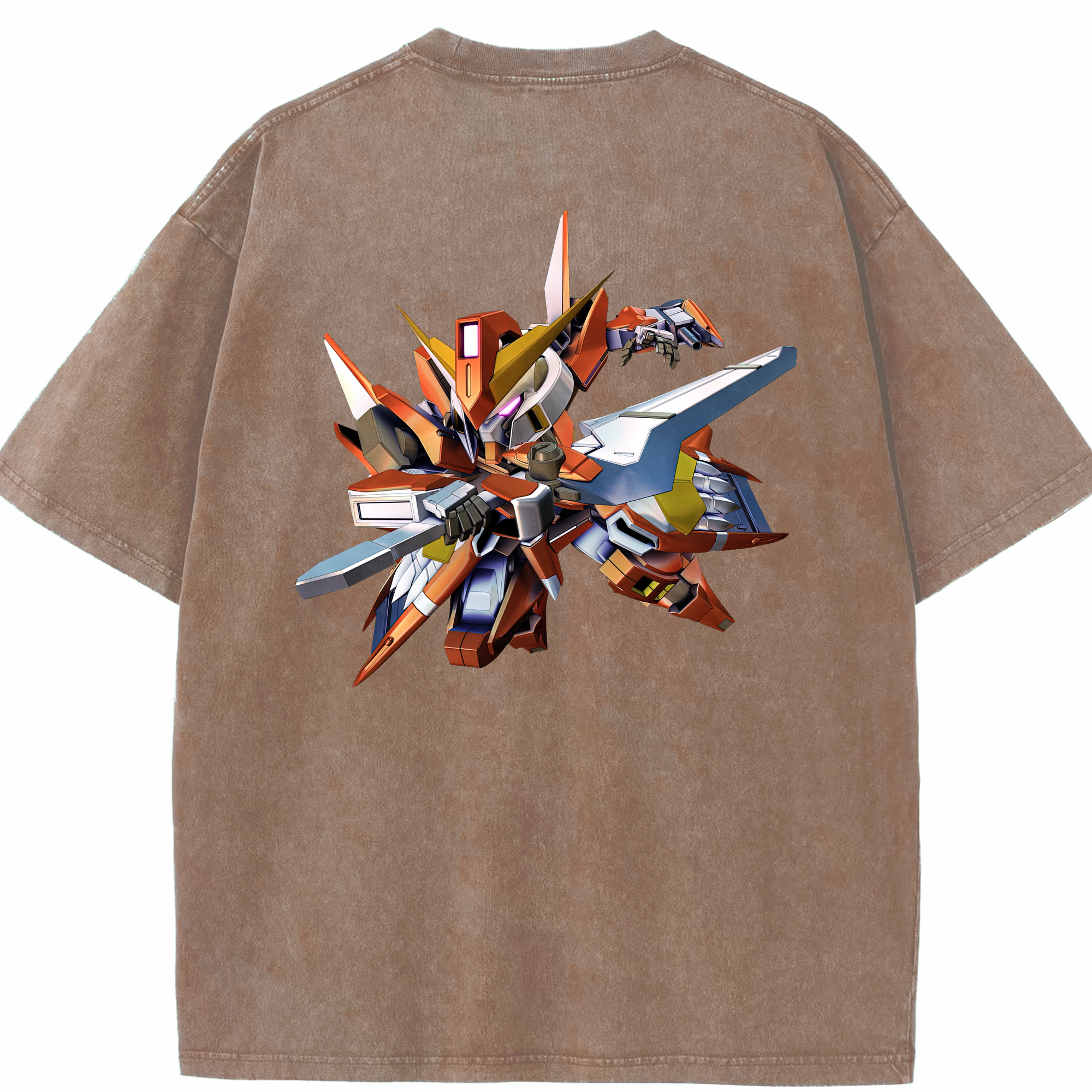 （画像用） 機動戦士ガンダム Mobile Suit Gundam 綿100% ヴィンテージ風 半袖Tシャツ（背面プリント）