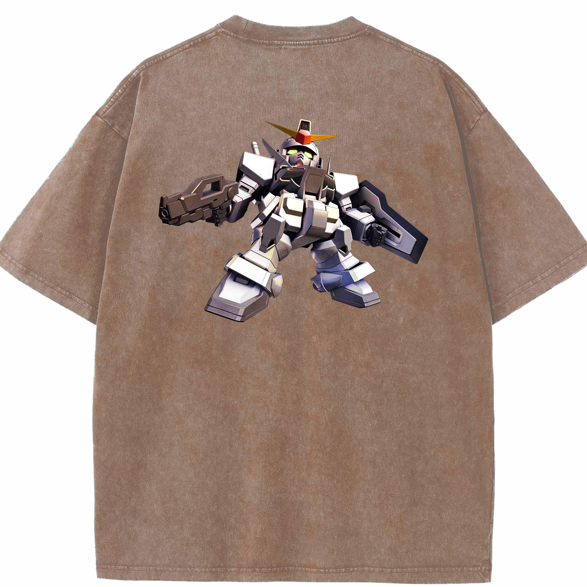 （画像用） 機動戦士ガンダム Mobile Suit Gundam 綿100% ヴィンテージ風 半袖Tシャツ（背面プリント）