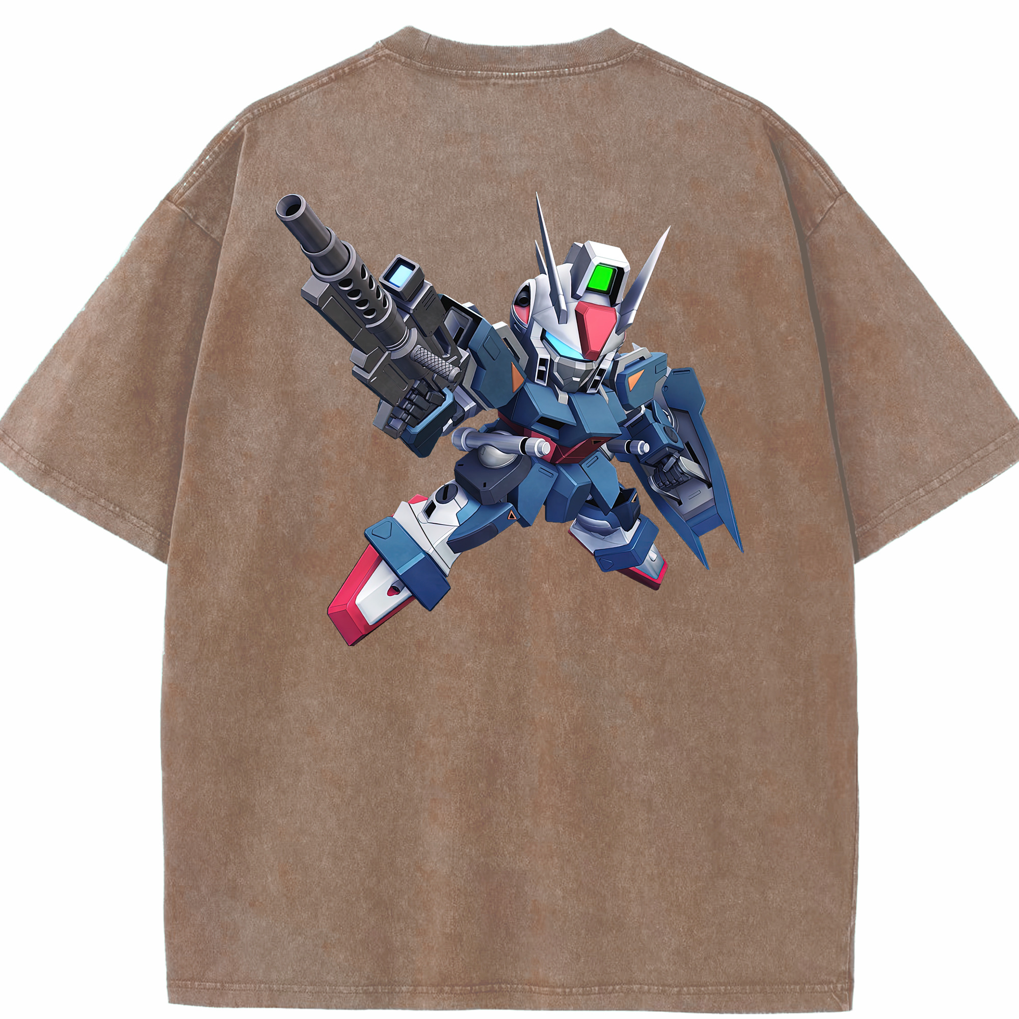（画像用） 機動戦士ガンダム Mobile Suit Gundam 綿100% ヴィンテージ風 半袖Tシャツ（背面プリント）