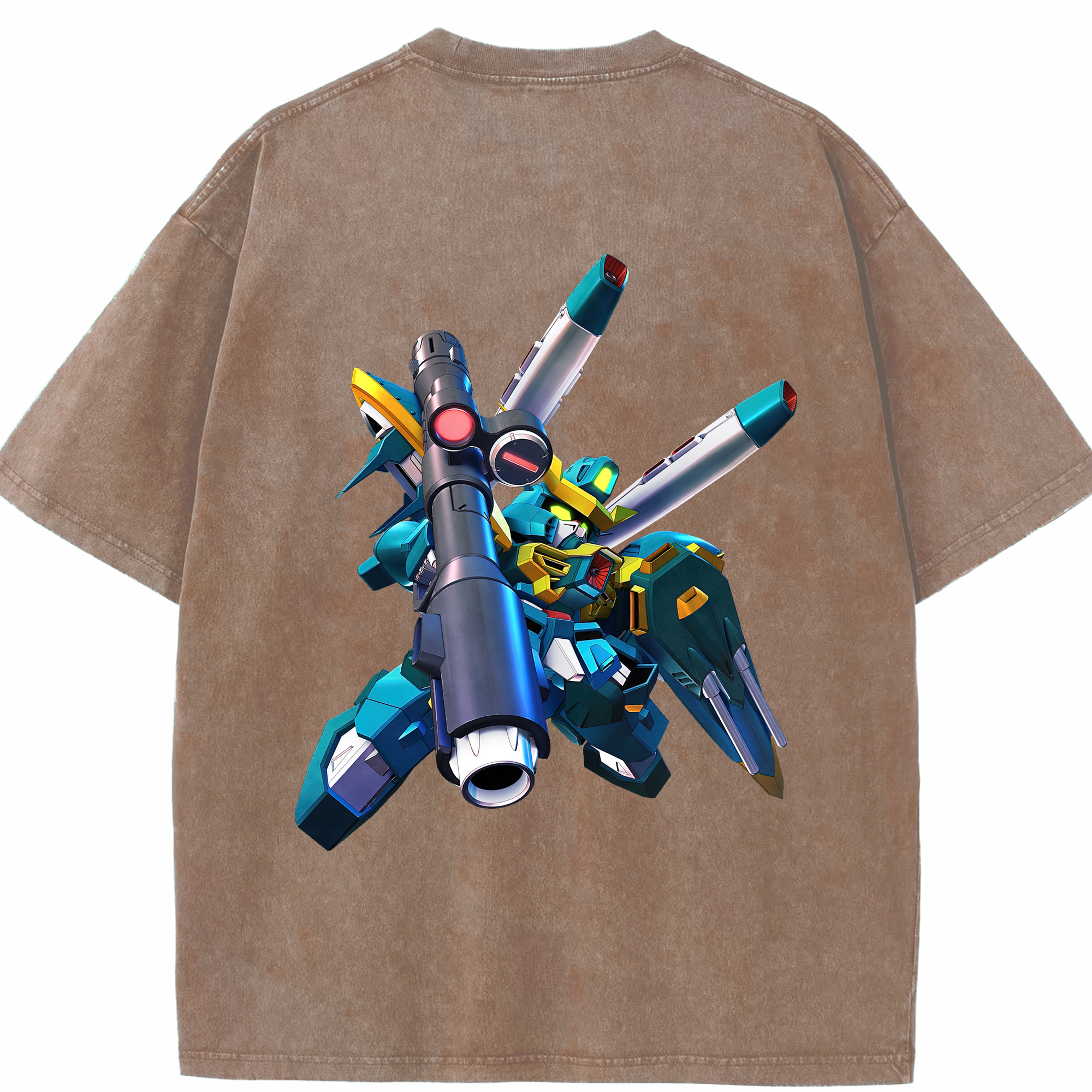 （画像用） 機動戦士ガンダム Mobile Suit Gundam 綿100% ヴィンテージ風 半袖Tシャツ（背面プリント）