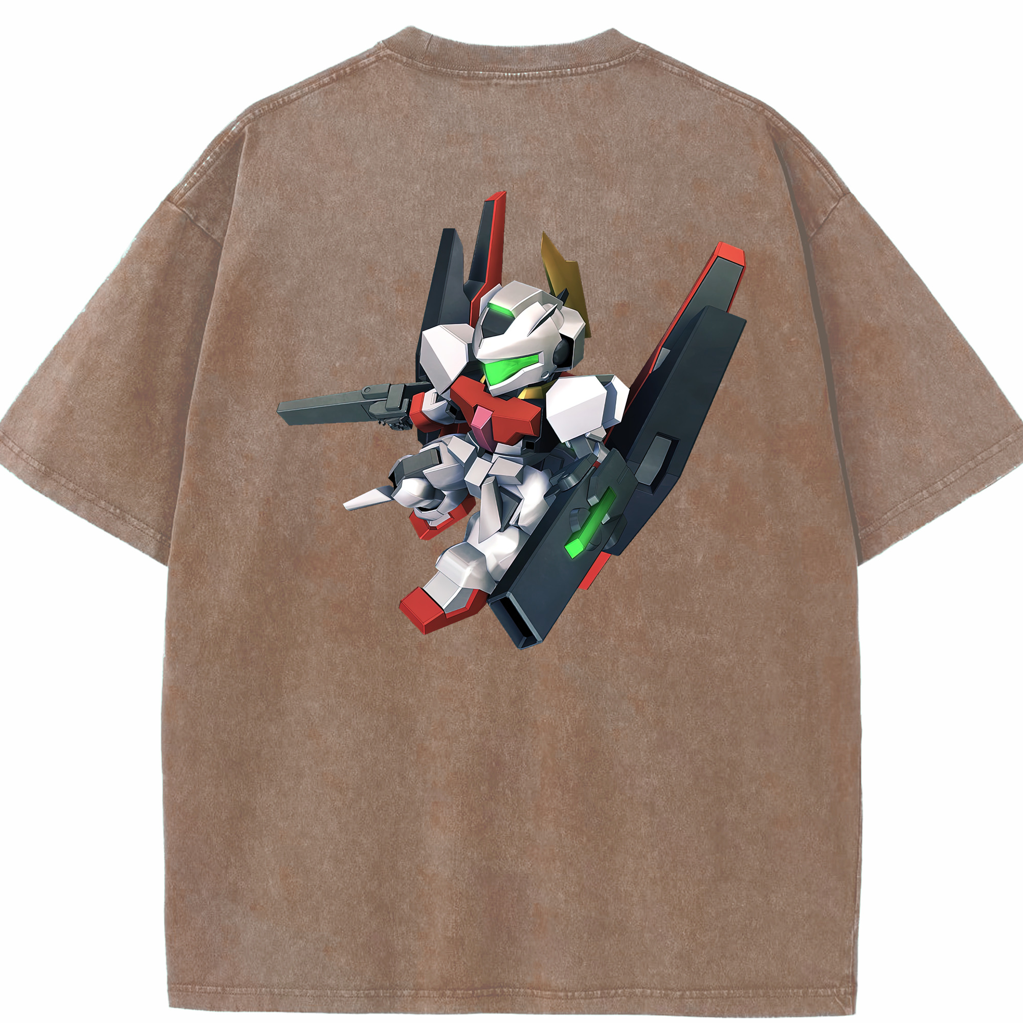 （画像用） 機動戦士ガンダム Mobile Suit Gundam 綿100% ヴィンテージ風 半袖Tシャツ（背面プリント）