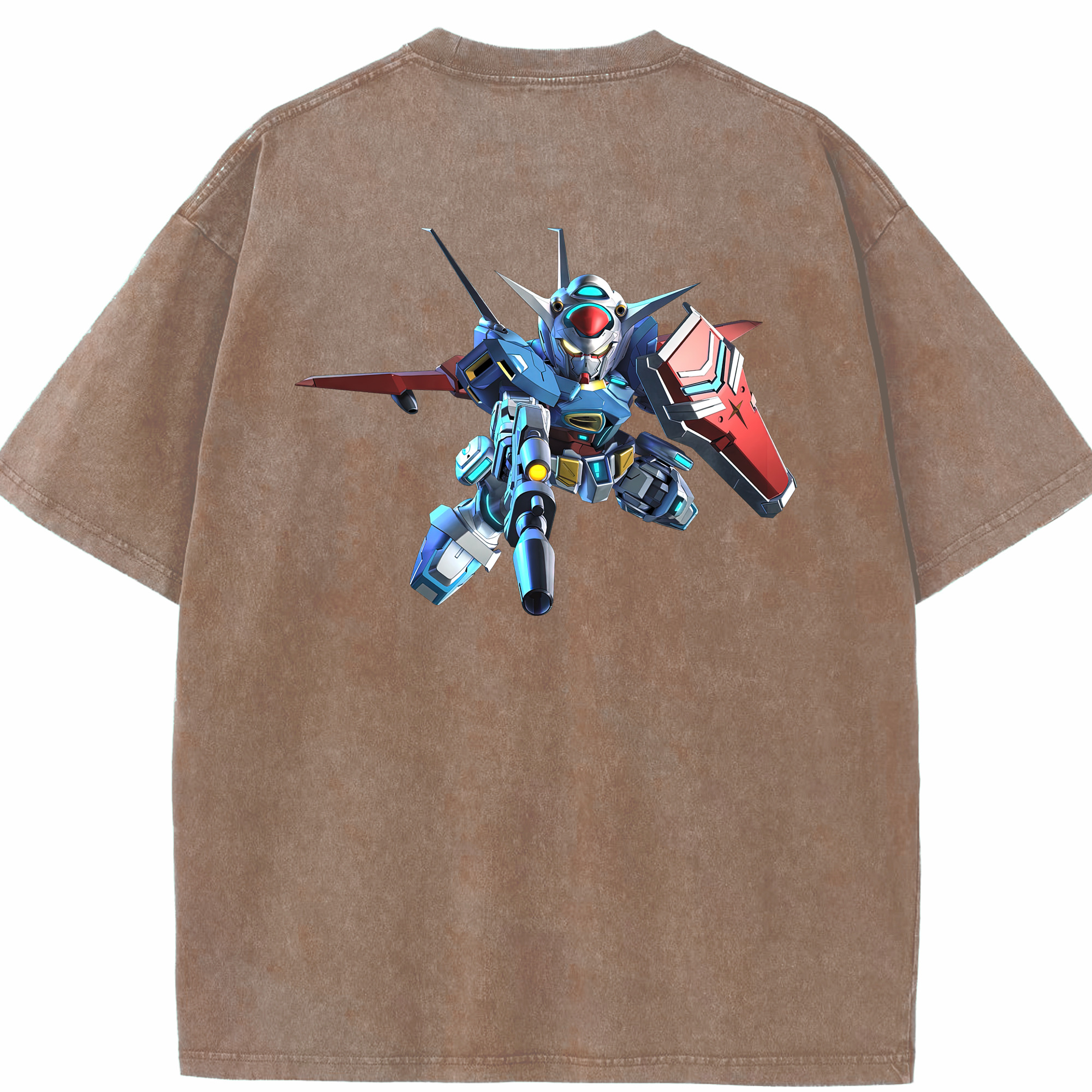 （画像用） 機動戦士ガンダム Mobile Suit Gundam 綿100% ヴィンテージ風 半袖Tシャツ（背面プリント）