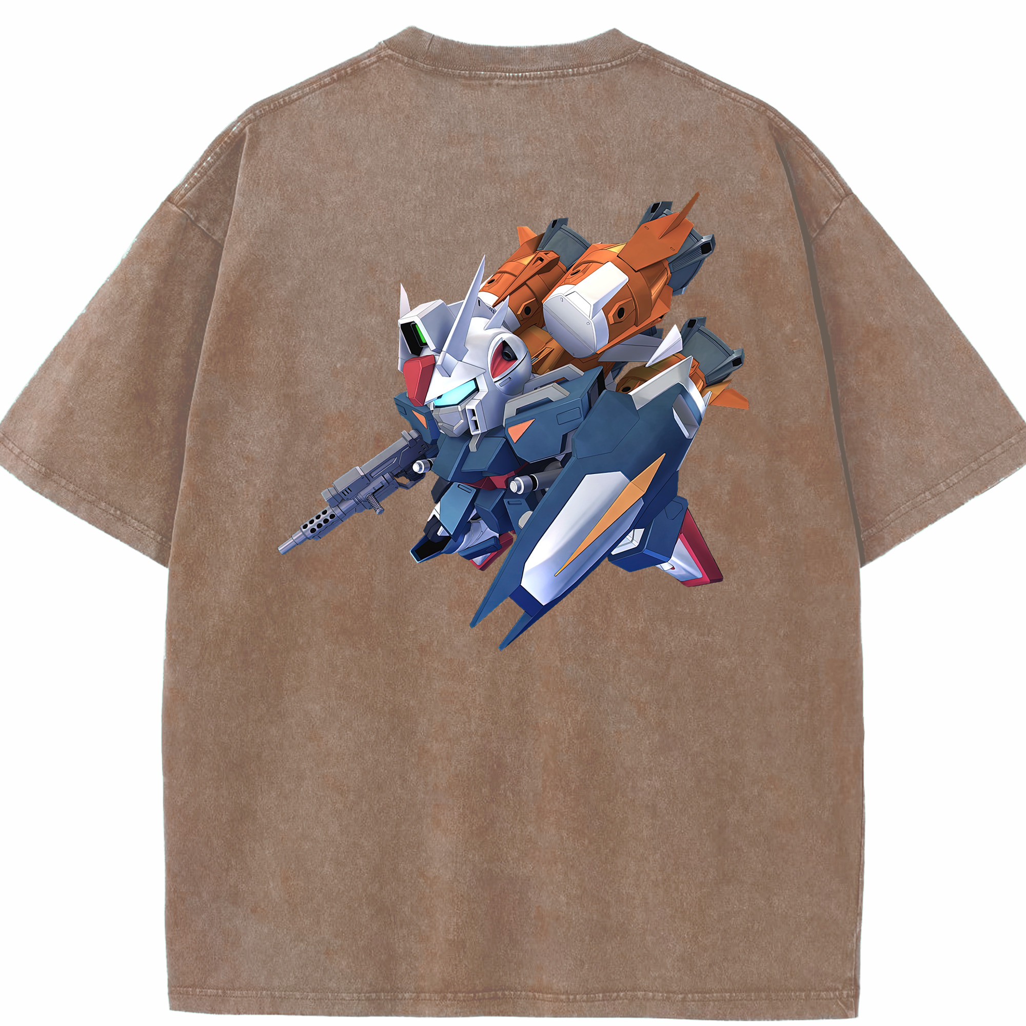 （画像用） 機動戦士ガンダム Mobile Suit Gundam 綿100% ヴィンテージ風 半袖Tシャツ（背面プリント）