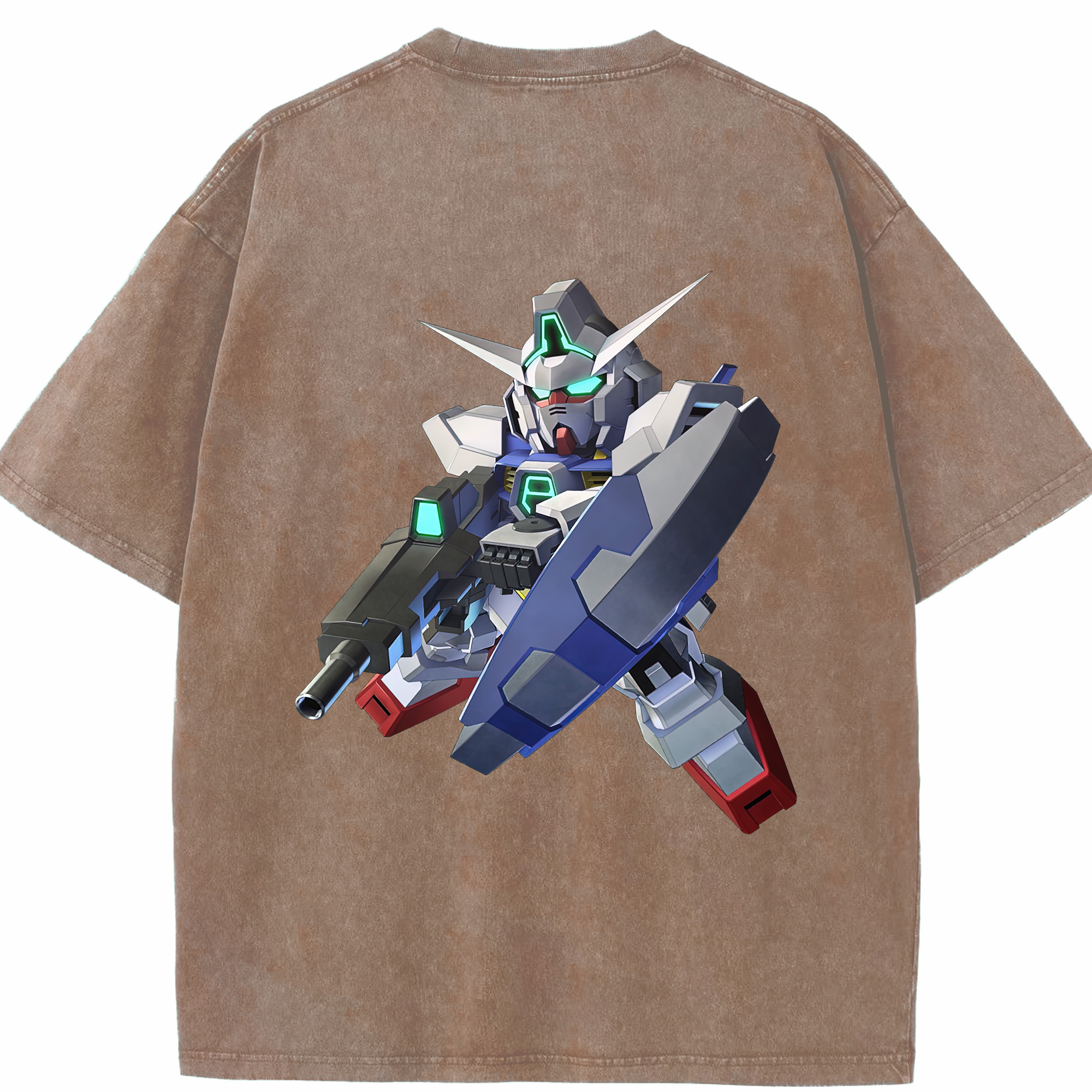 （画像用） 機動戦士ガンダム Mobile Suit Gundam 綿100% ヴィンテージ風 半袖Tシャツ（背面プリント）