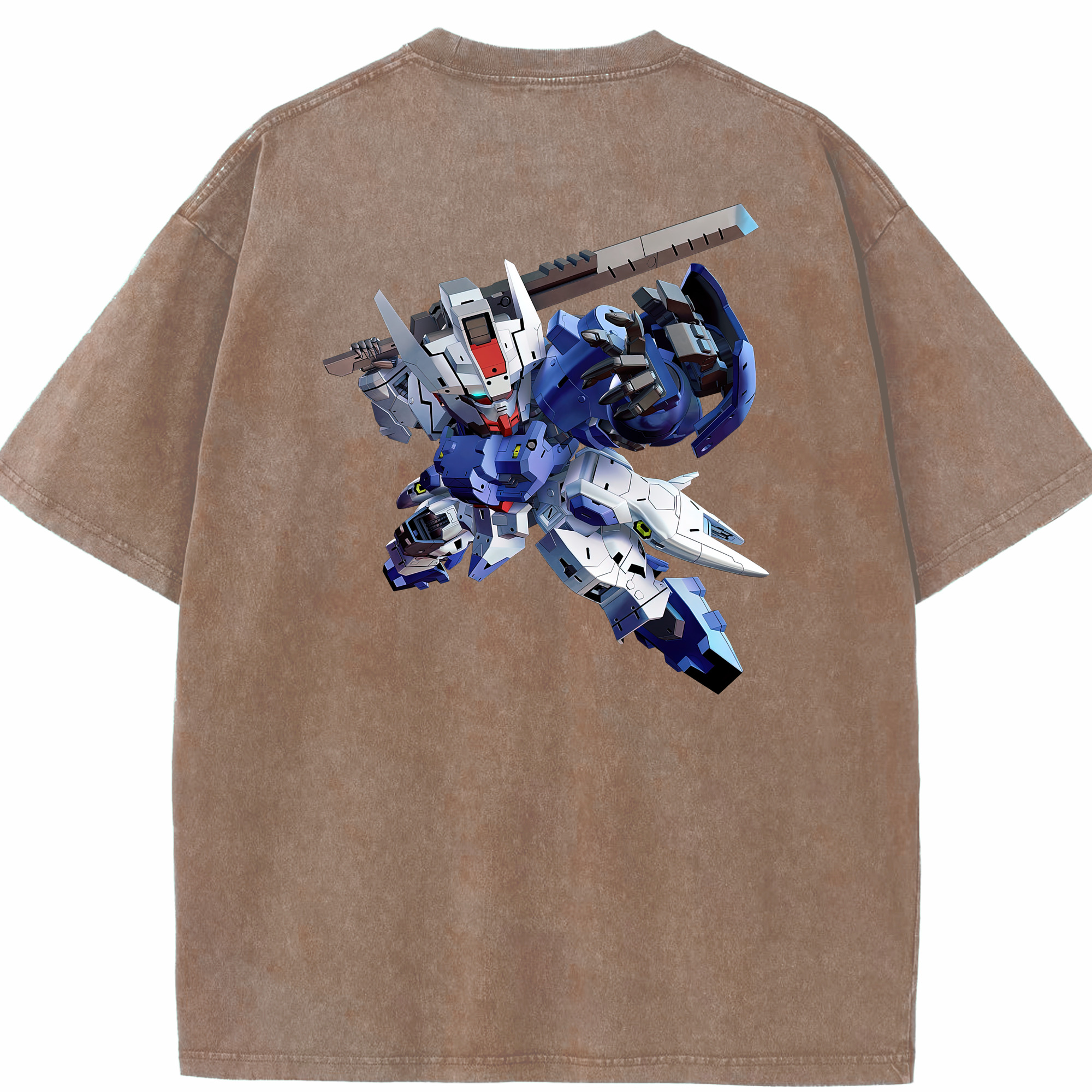 （画像用） 機動戦士ガンダム Mobile Suit Gundam 綿100% ヴィンテージ風 半袖Tシャツ（背面プリント）