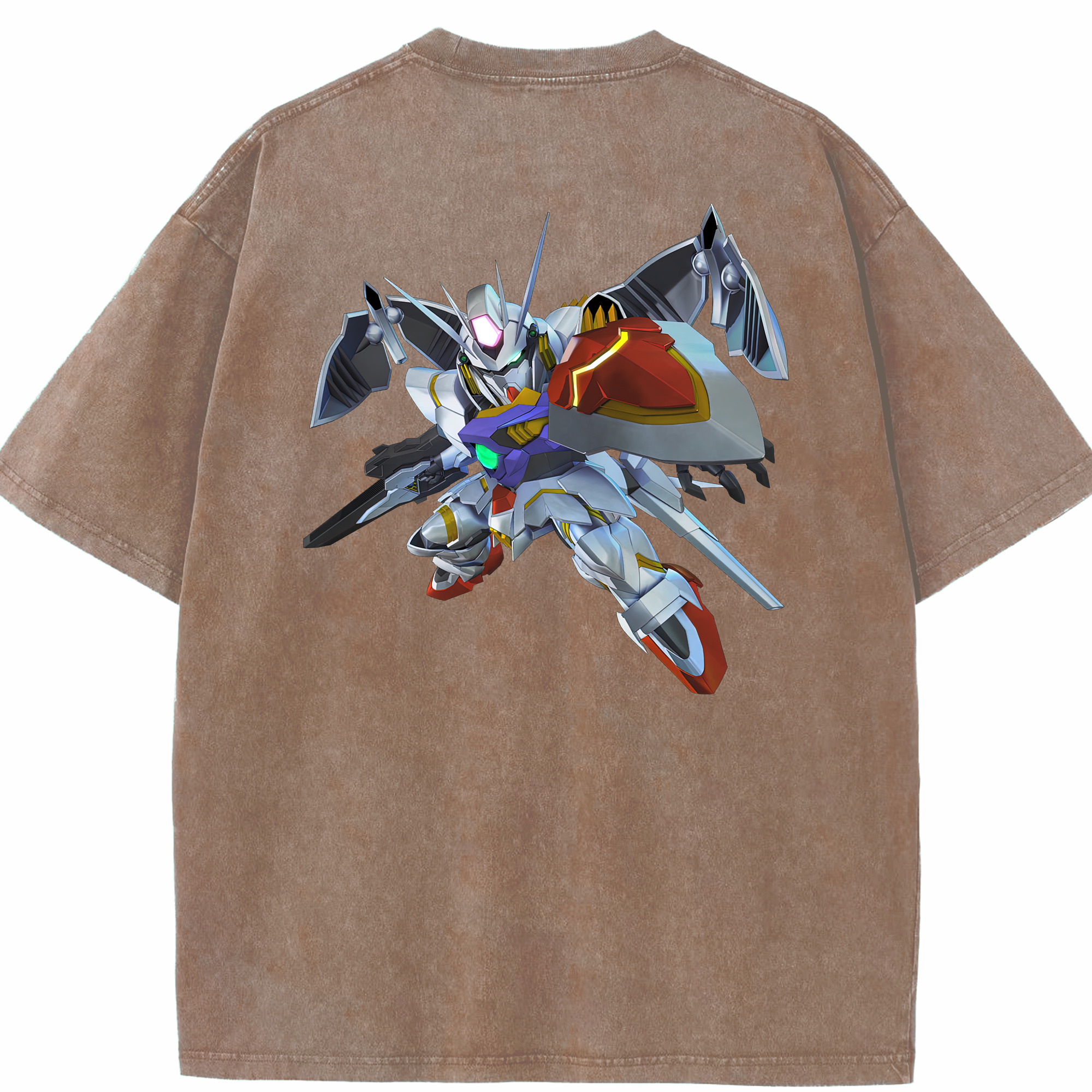 （画像用） 機動戦士ガンダム Mobile Suit Gundam 綿100% ヴィンテージ風 半袖Tシャツ（背面プリント）