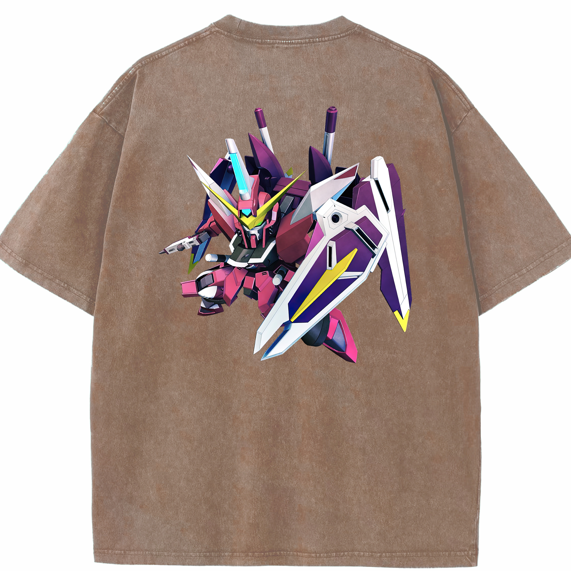 （画像用） 機動戦士ガンダム Mobile Suit Gundam 綿100% ヴィンテージ風 半袖Tシャツ（背面プリント）