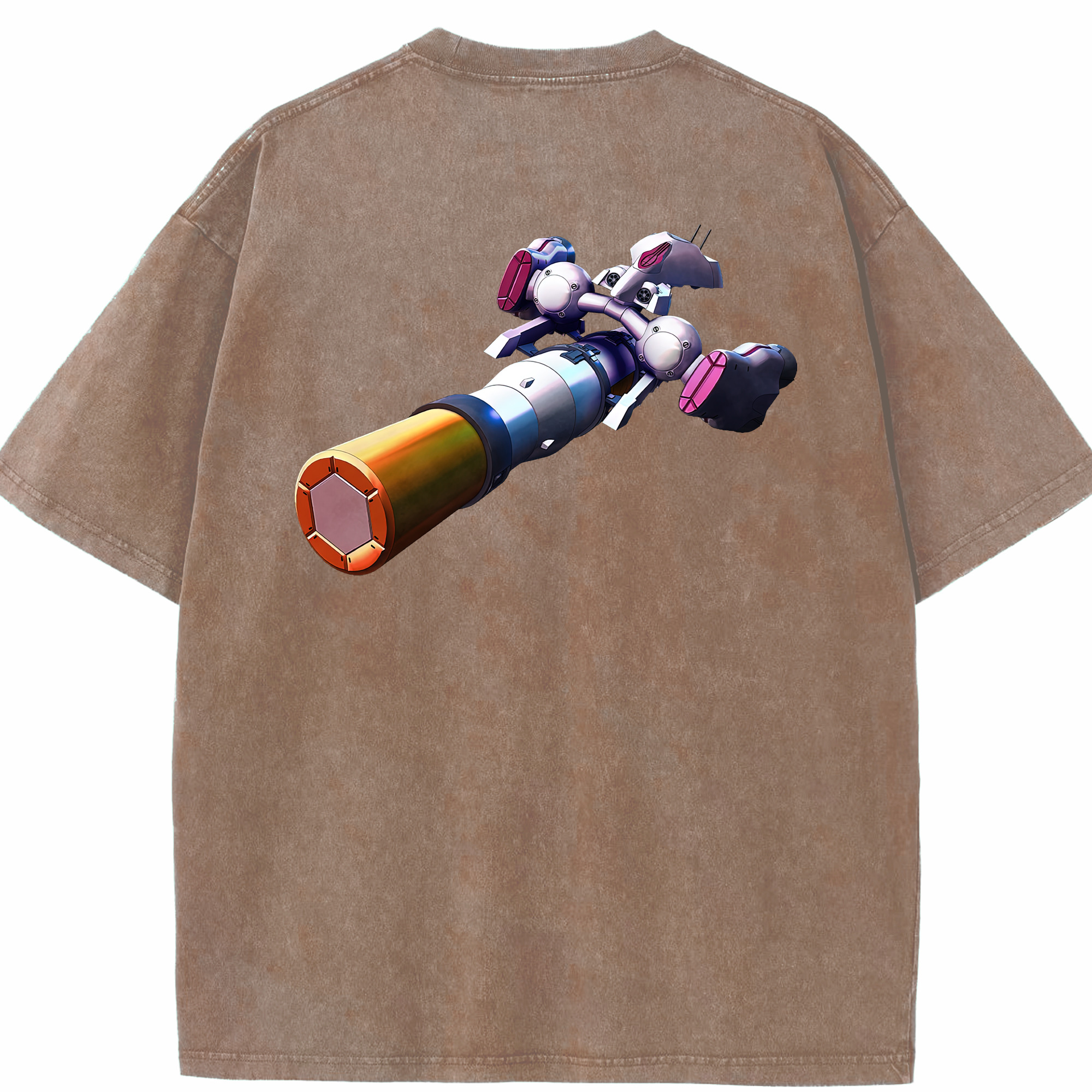 （画像用） 機動戦士ガンダム Mobile Suit Gundam 綿100% ヴィンテージ風 半袖Tシャツ（背面プリント）