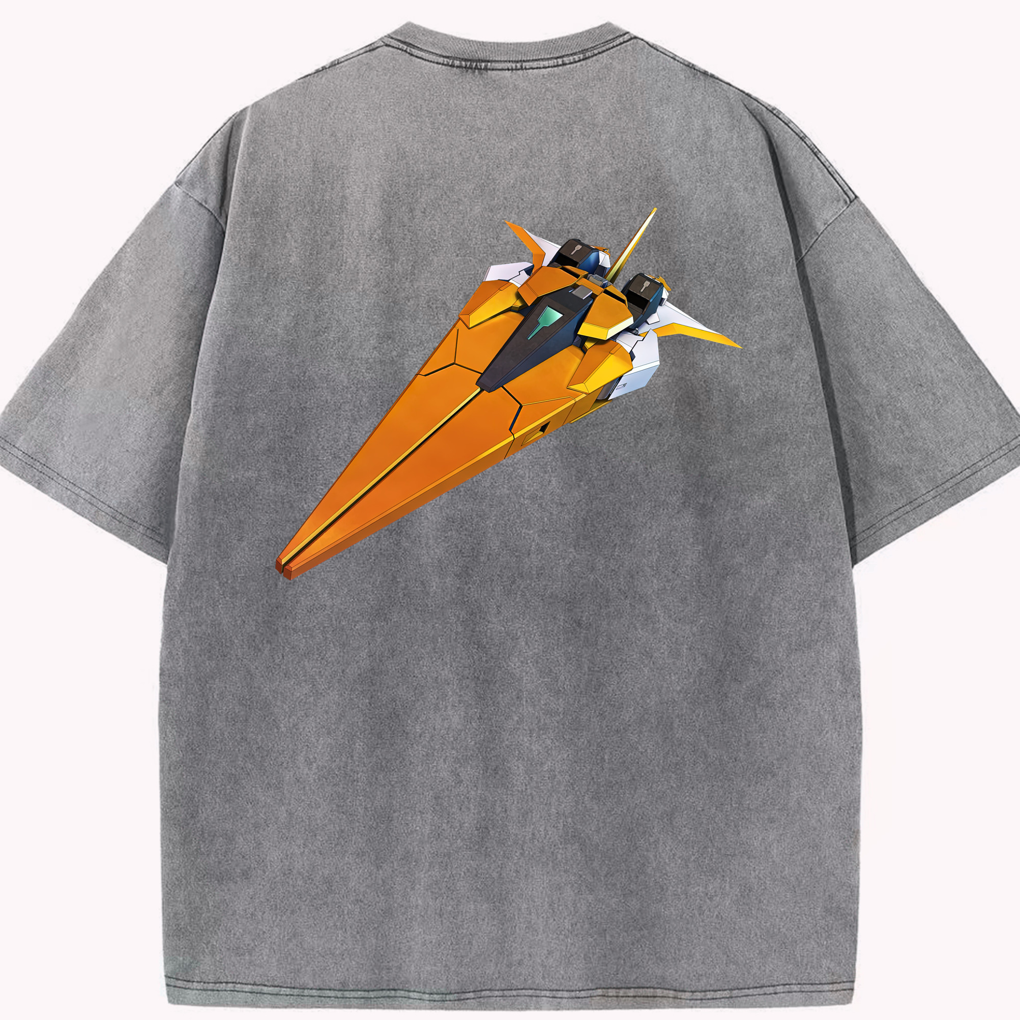 （画像用） 機動戦士ガンダム Mobile Suit Gundam 綿100% ヴィンテージ風 半袖Tシャツ（背面プリント）