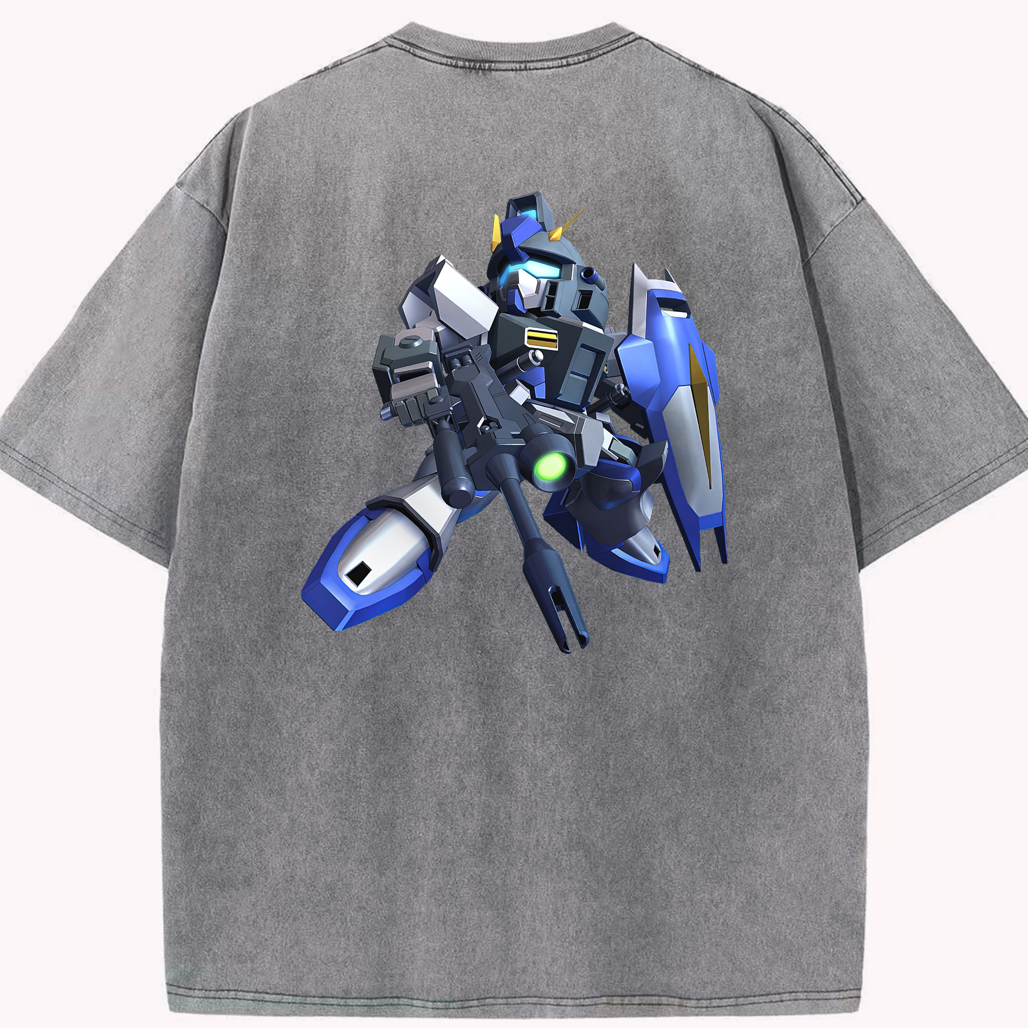（画像用） 機動戦士ガンダム Mobile Suit Gundam 綿100% ヴィンテージ風 半袖Tシャツ（背面プリント）