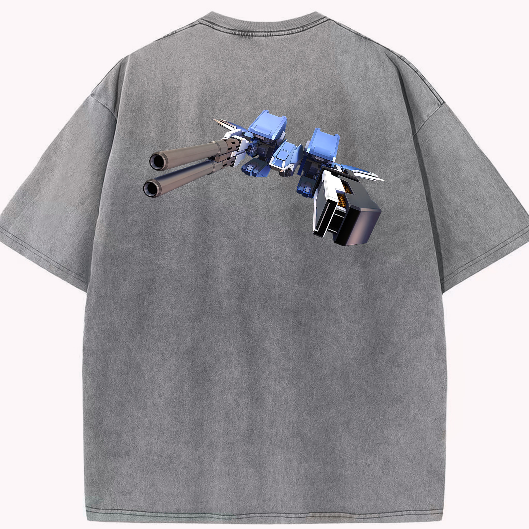 （画像用） 機動戦士ガンダム Mobile Suit Gundam 綿100% ヴィンテージ風 半袖Tシャツ（背面プリント）