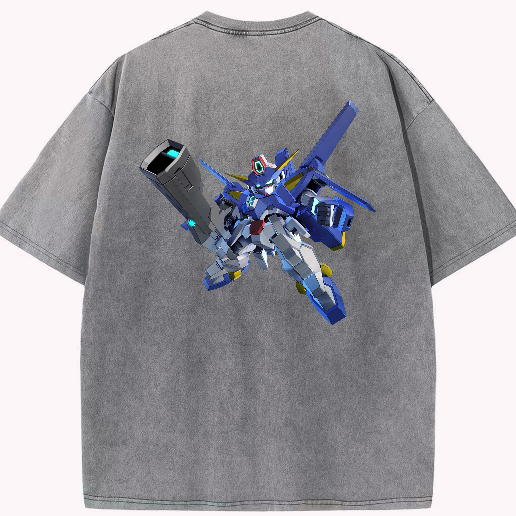 （画像用） 機動戦士ガンダム Mobile Suit Gundam 綿100% ヴィンテージ風 半袖Tシャツ（背面プリント）