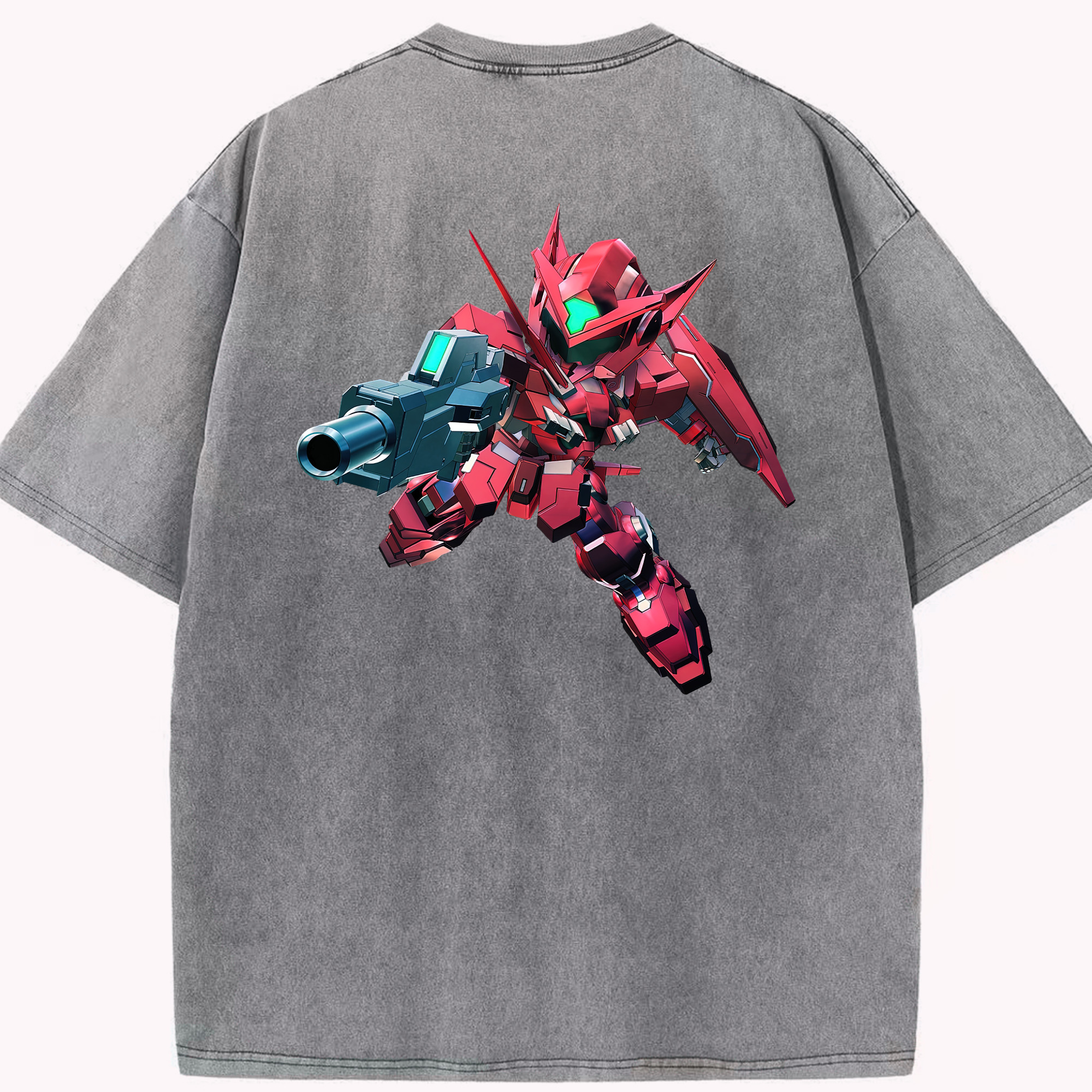 （画像用） 機動戦士ガンダム Mobile Suit Gundam 綿100% ヴィンテージ風 半袖Tシャツ（背面プリント）