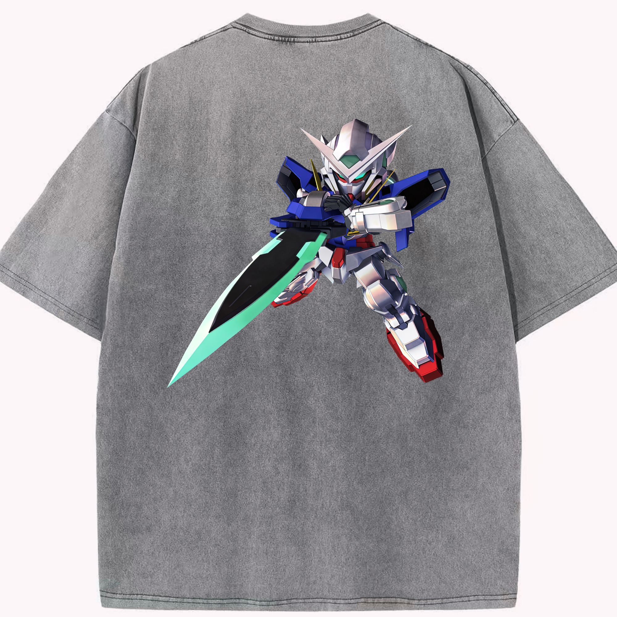 （画像用） 機動戦士ガンダム Mobile Suit Gundam 綿100% ヴィンテージ風 半袖Tシャツ（背面プリント）