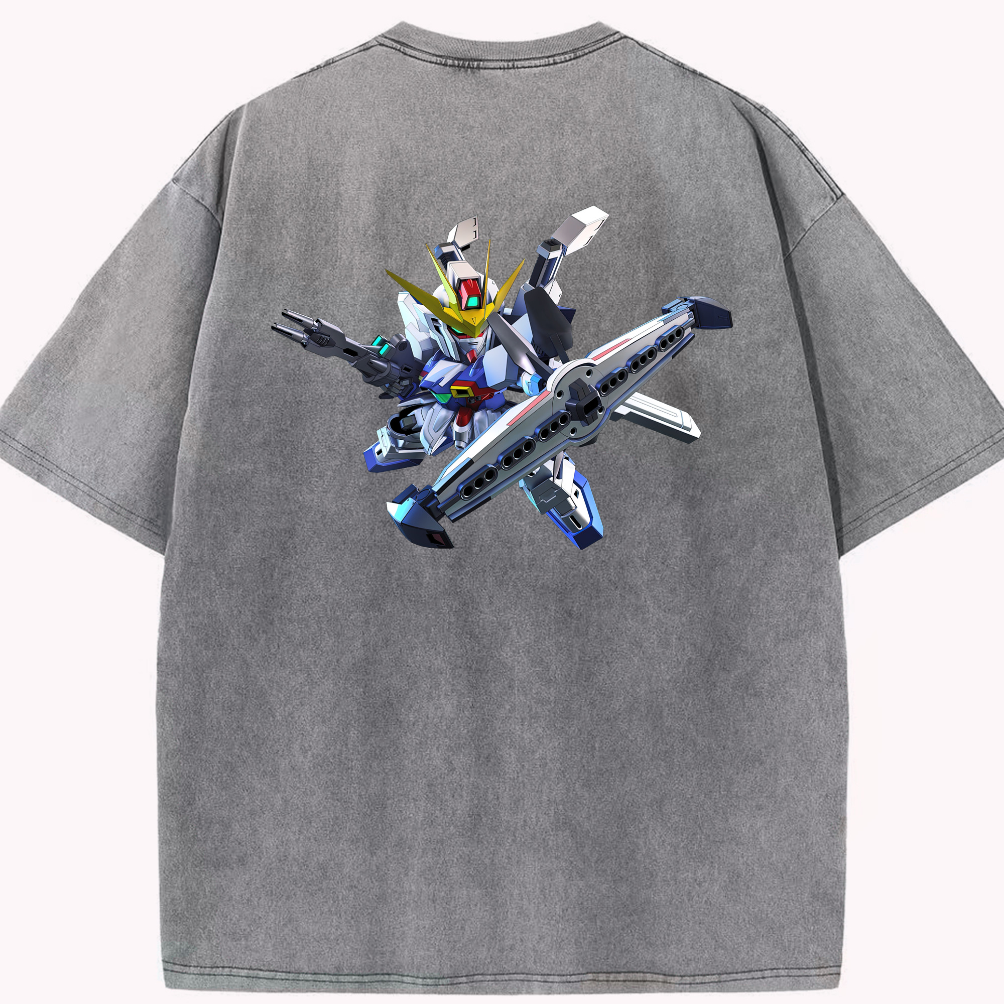 （画像用） 機動戦士ガンダム Mobile Suit Gundam 綿100% ヴィンテージ風 半袖Tシャツ（背面プリント）