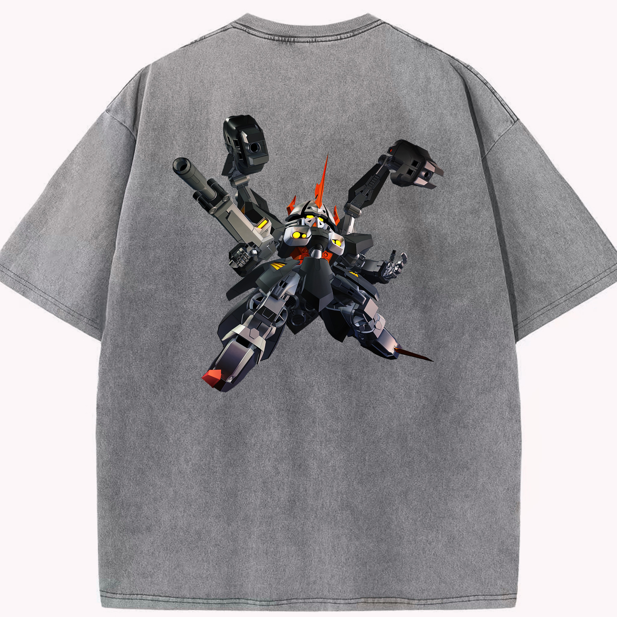 （画像用） 機動戦士ガンダム Mobile Suit Gundam 綿100% ヴィンテージ風 半袖Tシャツ（背面プリント）
