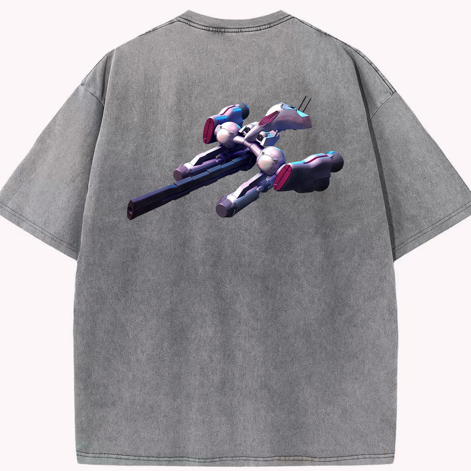 （画像用） 機動戦士ガンダム Mobile Suit Gundam 綿100% ヴィンテージ風 半袖Tシャツ（背面プリント）