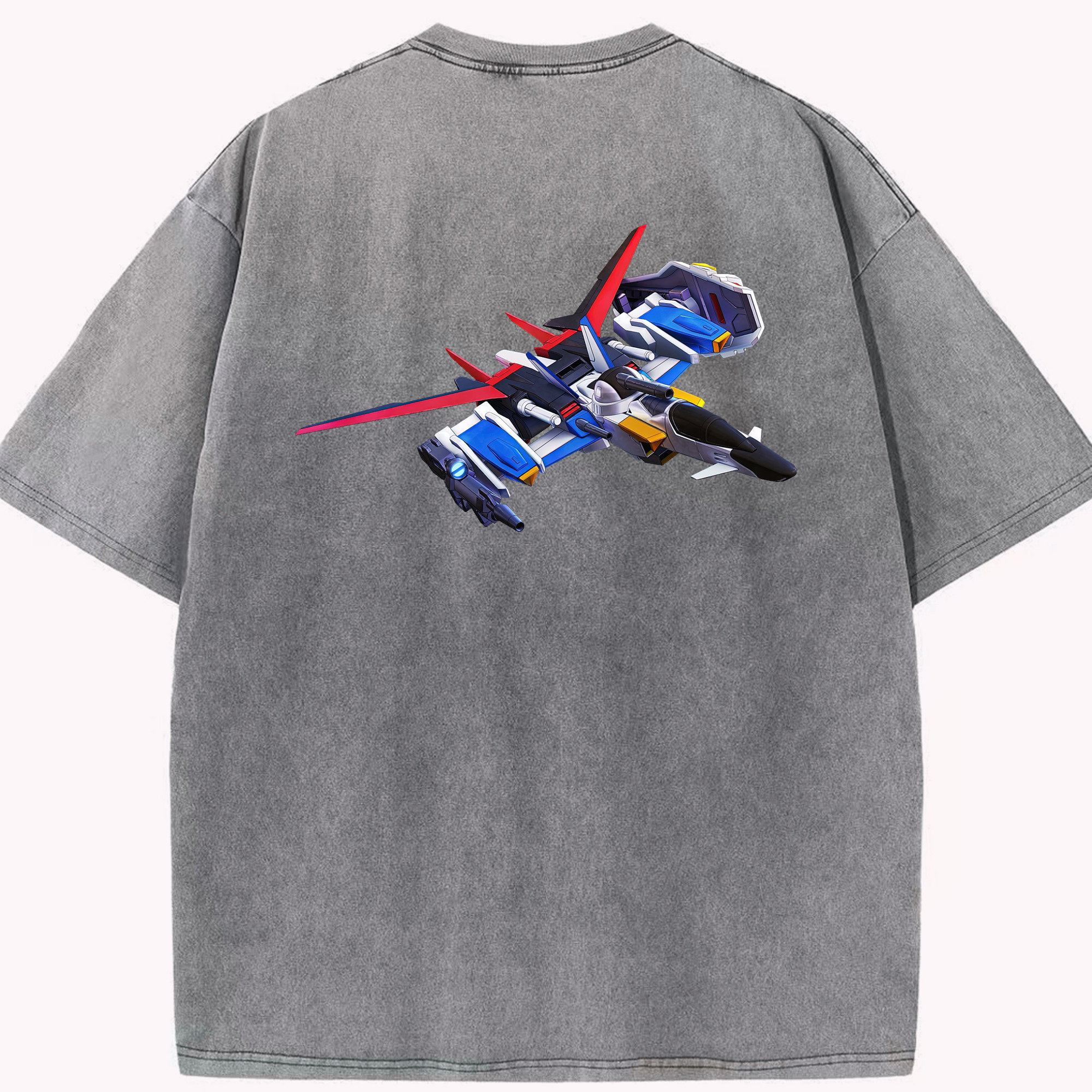 （画像用） 機動戦士ガンダム Mobile Suit Gundam 綿100% ヴィンテージ風 半袖Tシャツ（背面プリント）