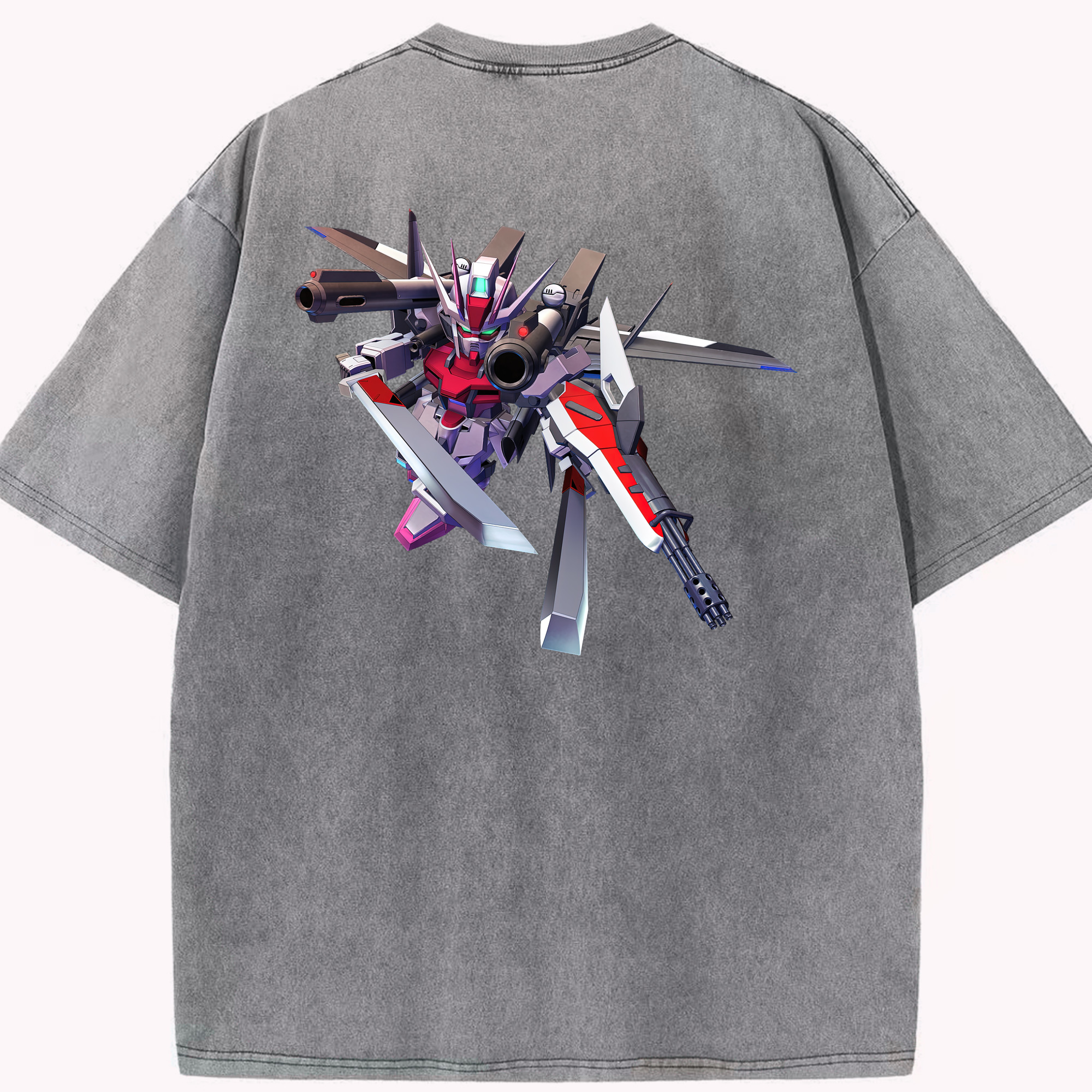 （画像用） 機動戦士ガンダム Mobile Suit Gundam 綿100% ヴィンテージ風 半袖Tシャツ（背面プリント）