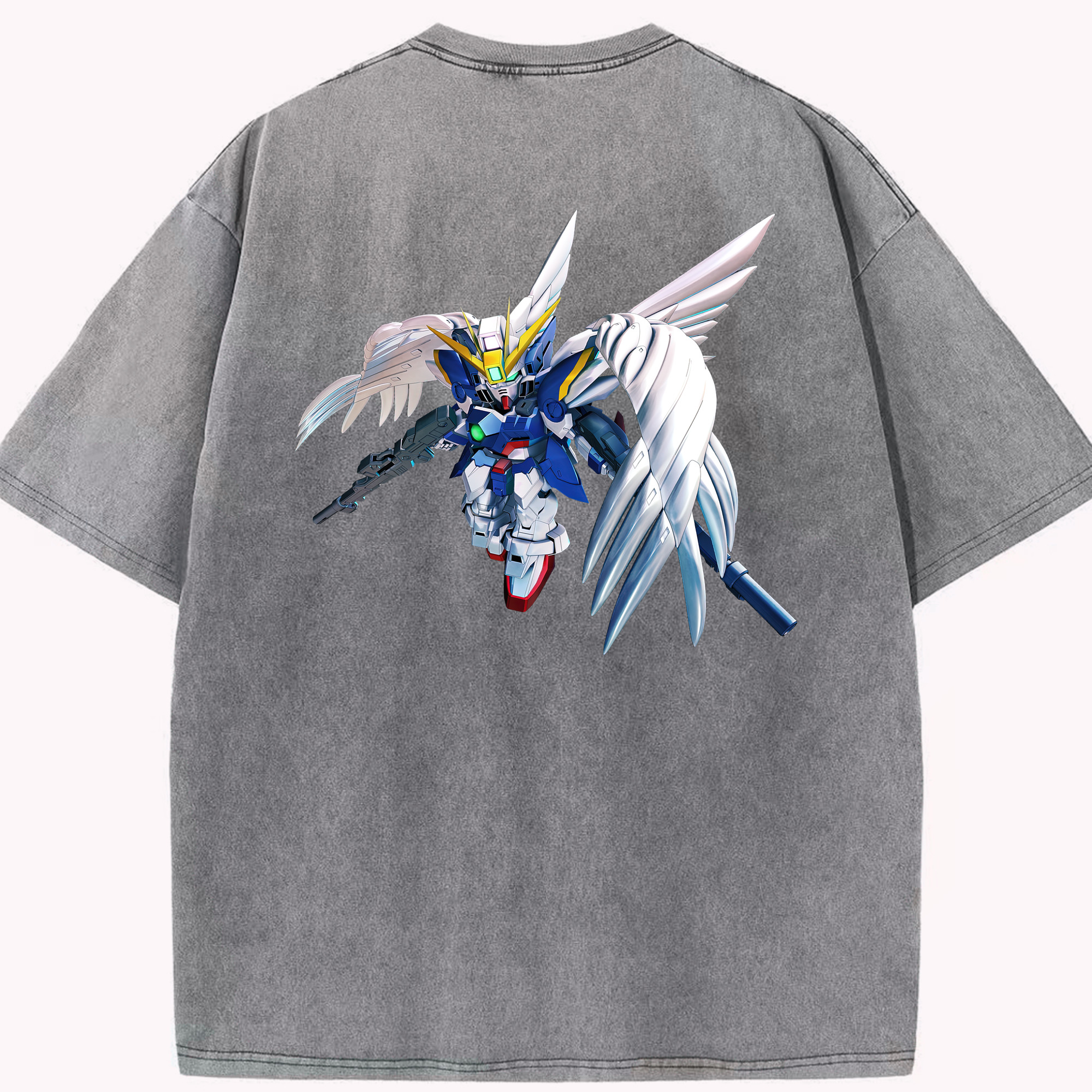 （画像用） 機動戦士ガンダム Mobile Suit Gundam 綿100% ヴィンテージ風 半袖Tシャツ（背面プリント）