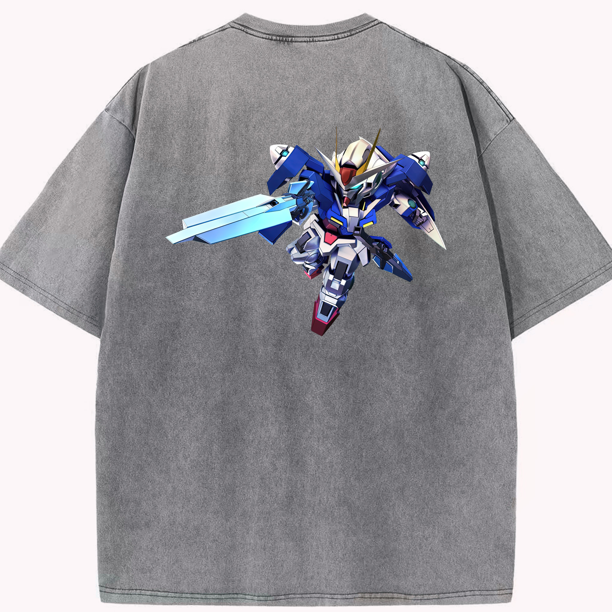 （画像用） 機動戦士ガンダム Mobile Suit Gundam 綿100% ヴィンテージ風 半袖Tシャツ（背面プリント）