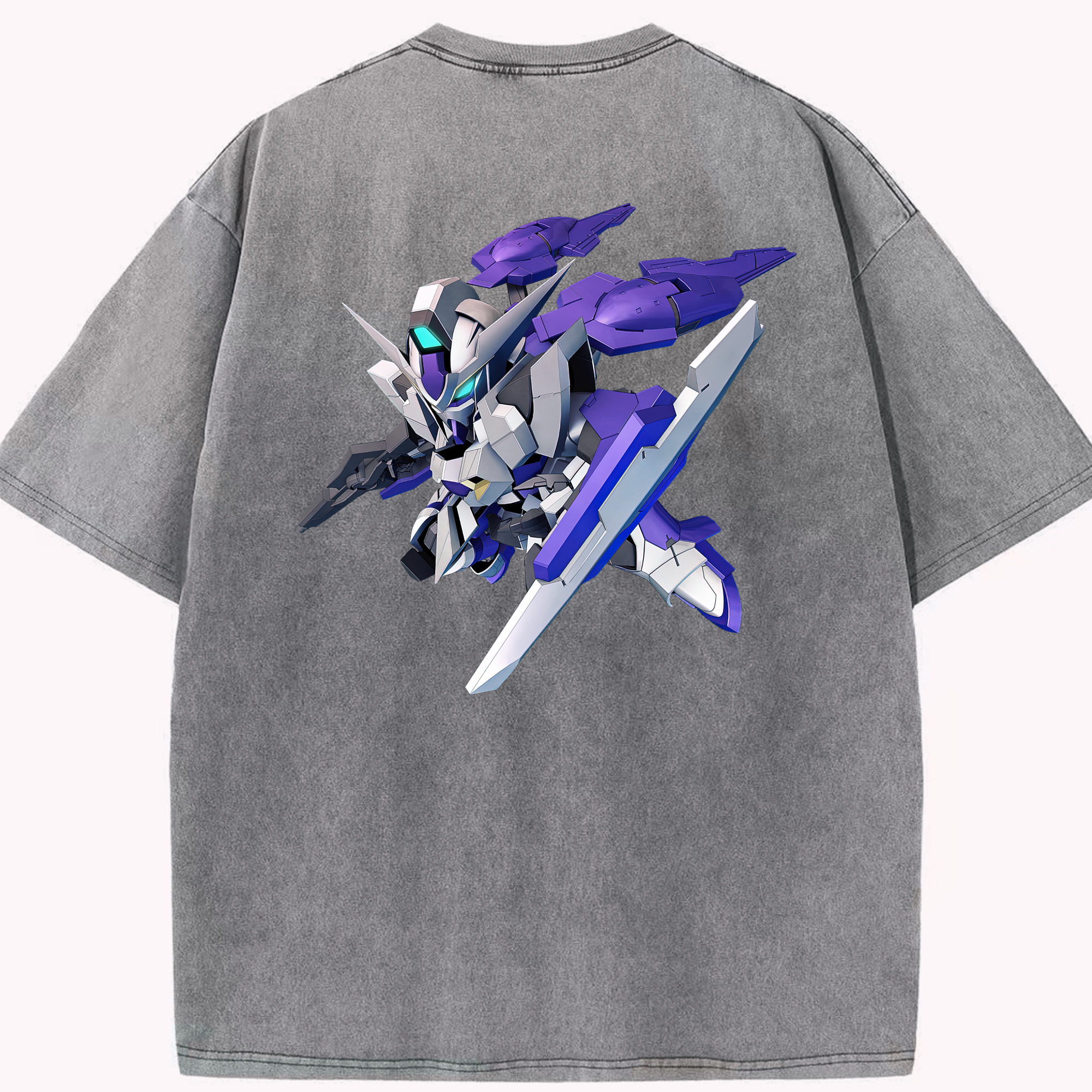 （画像用） 機動戦士ガンダム Mobile Suit Gundam 綿100% ヴィンテージ風 半袖Tシャツ（背面プリント）