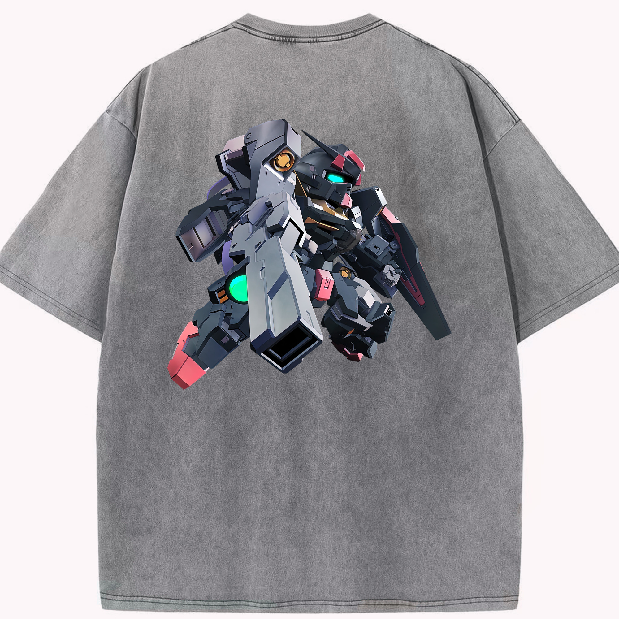 （画像用） 機動戦士ガンダム Mobile Suit Gundam 綿100% ヴィンテージ風 半袖Tシャツ（背面プリント）