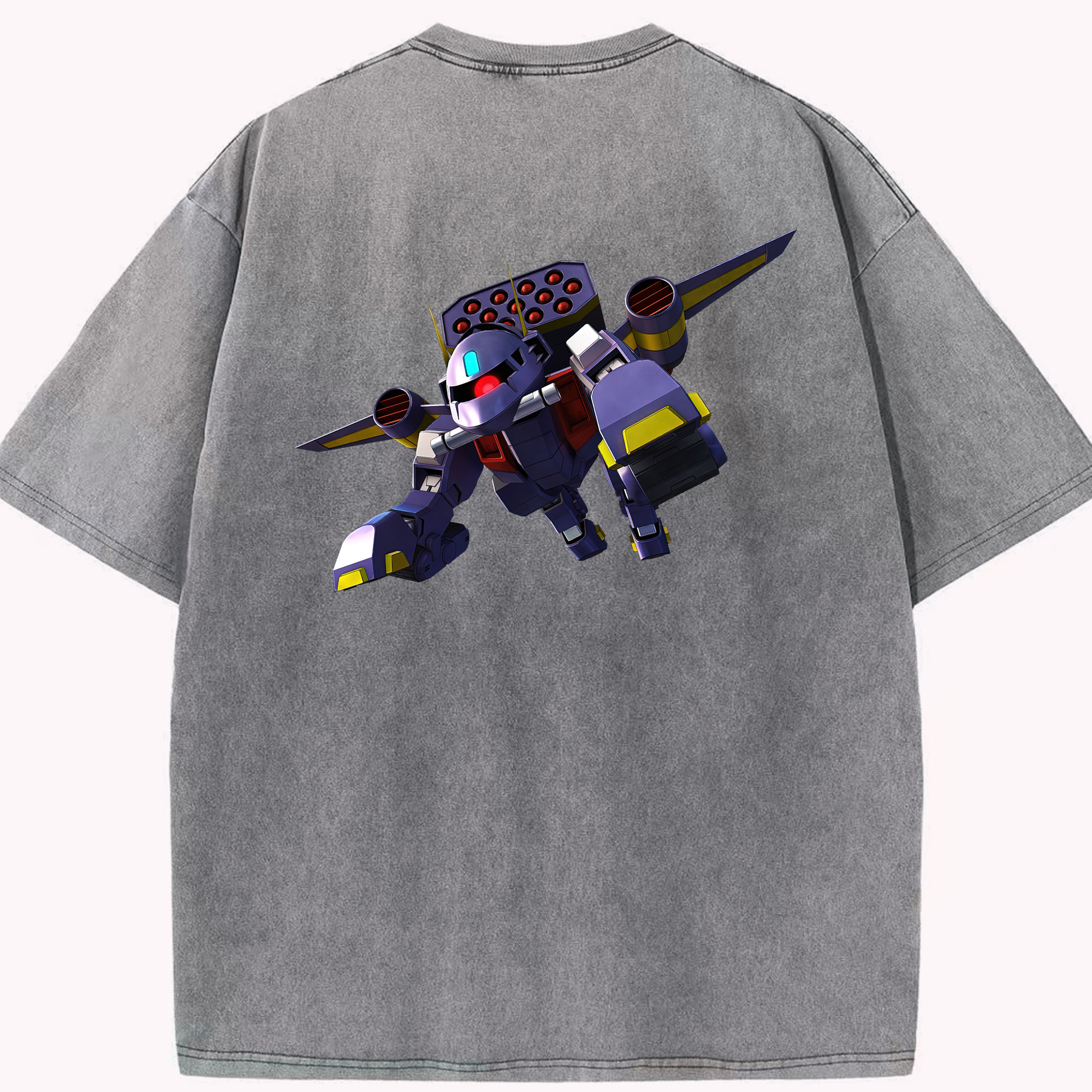 （画像用） 機動戦士ガンダム Mobile Suit Gundam 綿100% ヴィンテージ風 半袖Tシャツ（背面プリント）