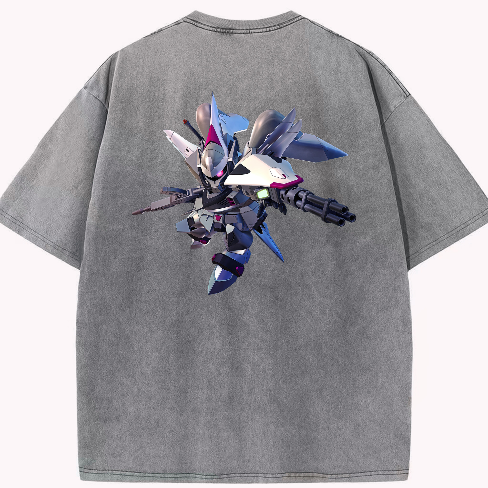 （画像用） 機動戦士ガンダム Mobile Suit Gundam 綿100% ヴィンテージ風 半袖Tシャツ（背面プリント）