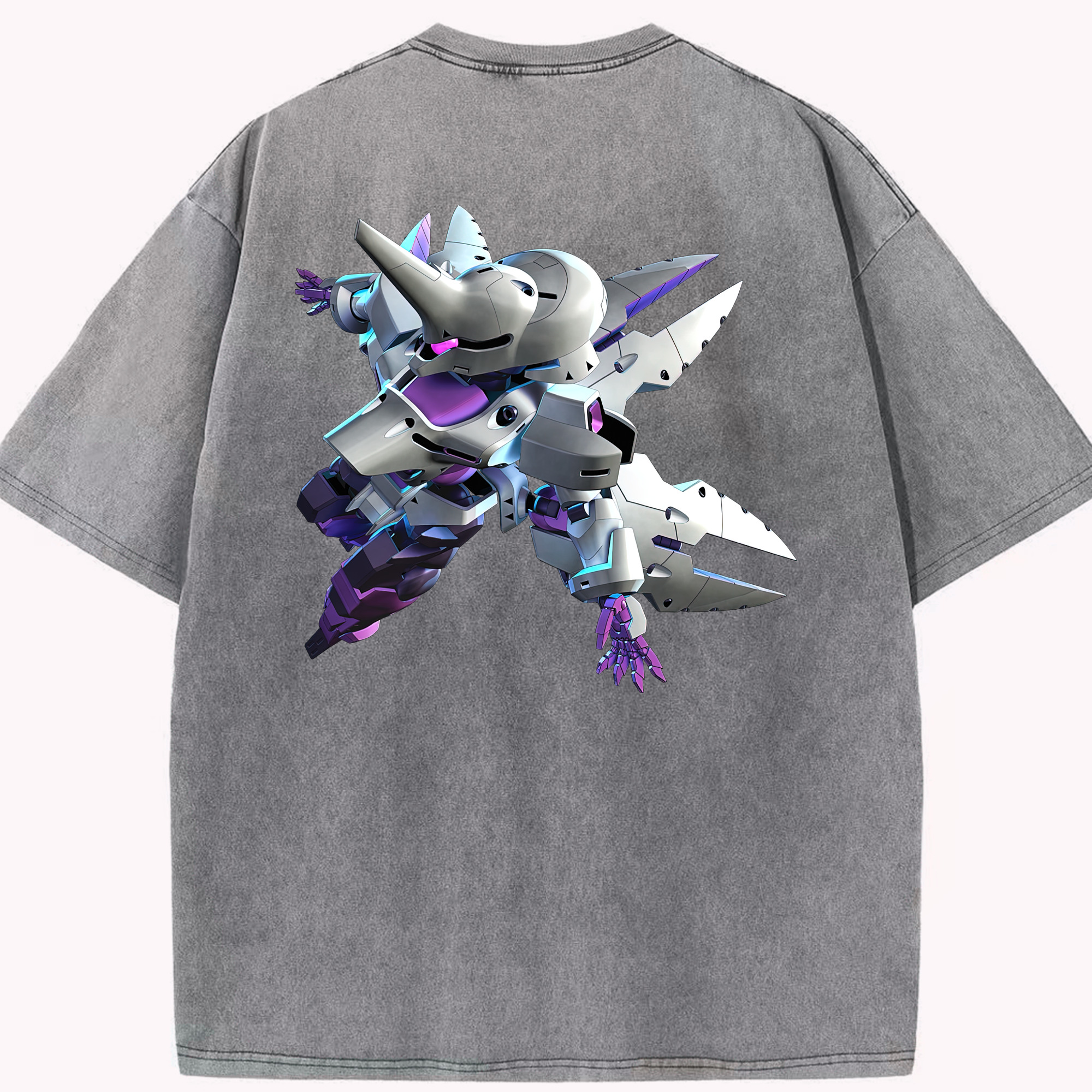 （画像用） 機動戦士ガンダム Mobile Suit Gundam 綿100% ヴィンテージ風 半袖Tシャツ（背面プリント）