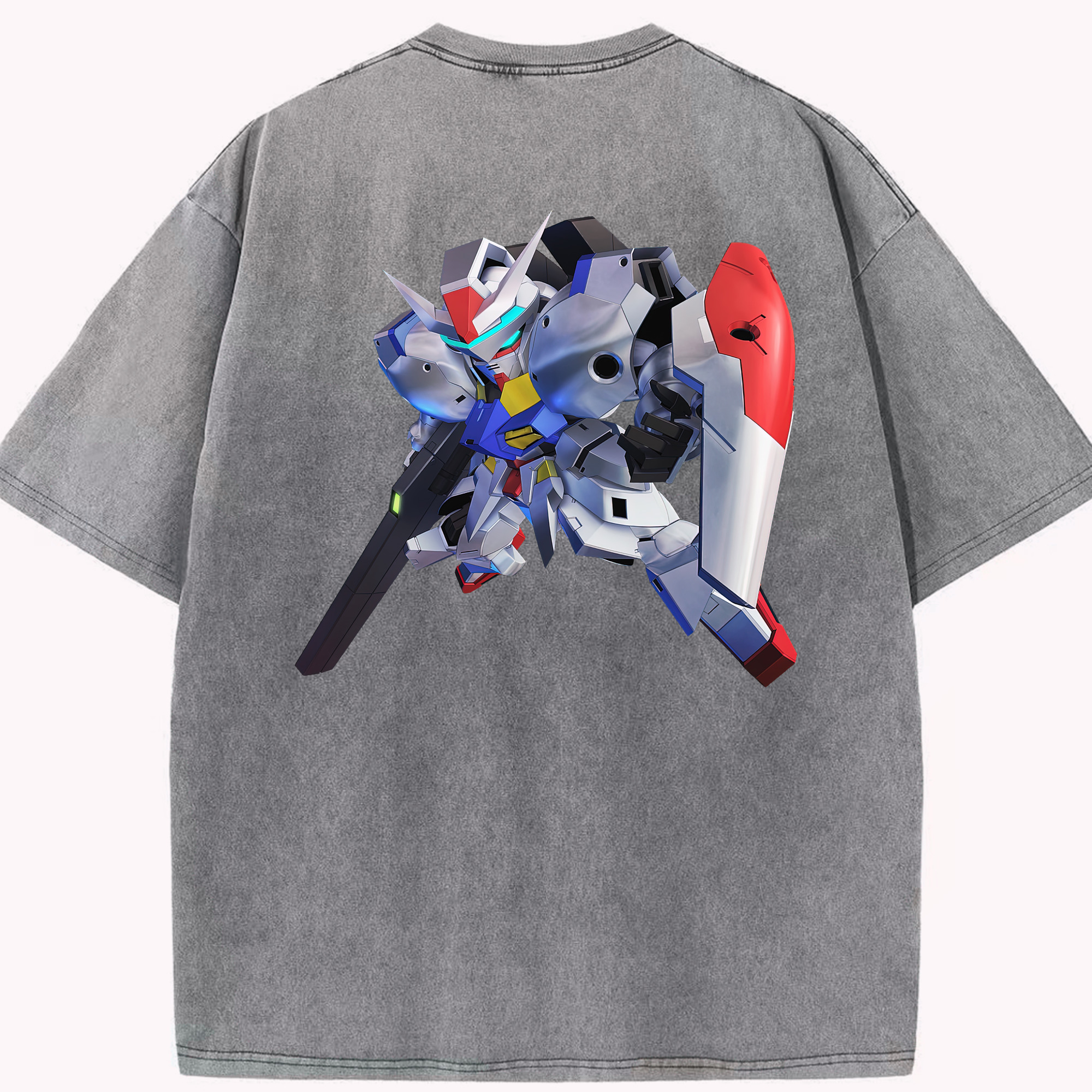 （画像用） 機動戦士ガンダム Mobile Suit Gundam 綿100% ヴィンテージ風 半袖Tシャツ（背面プリント）