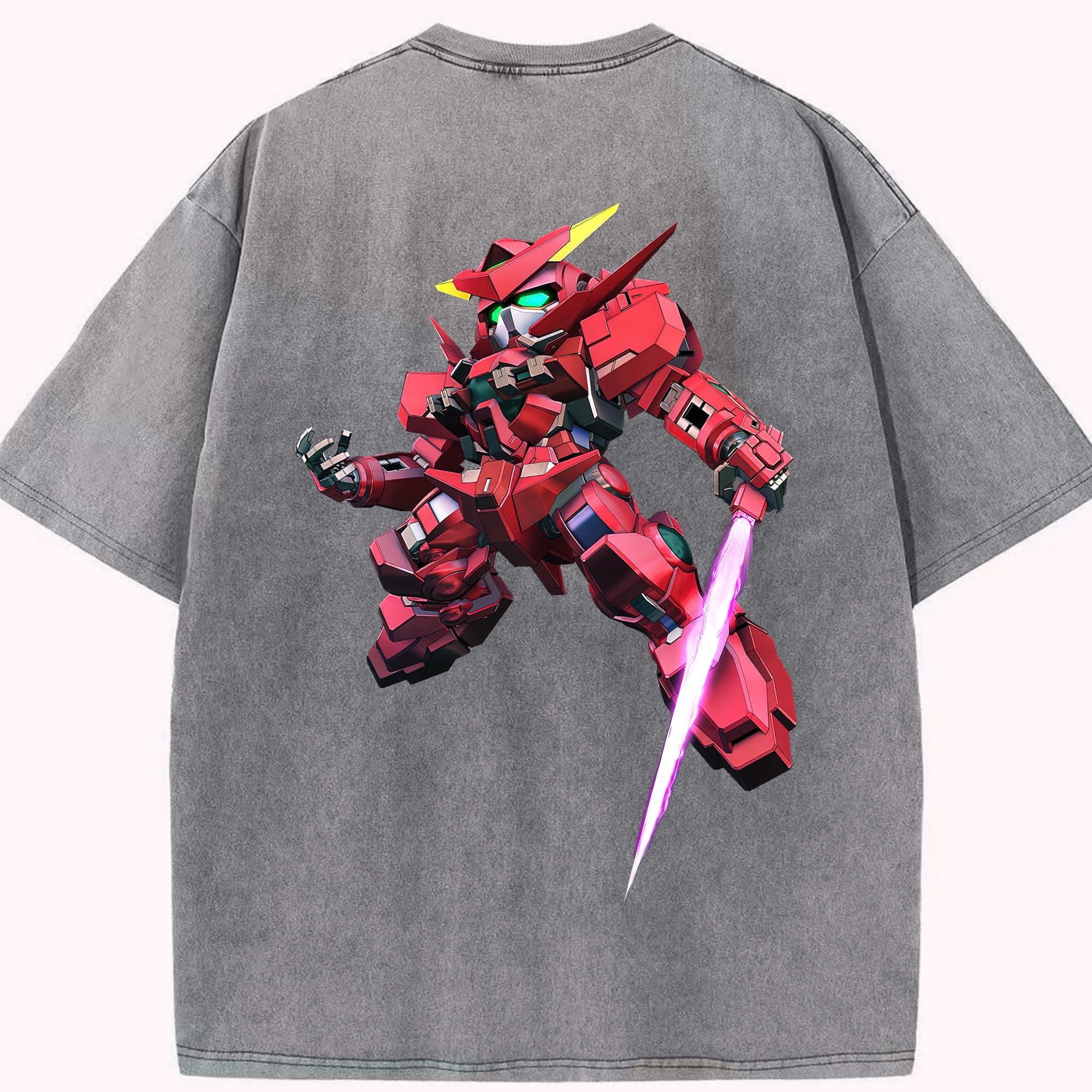 （画像用） 機動戦士ガンダム Mobile Suit Gundam 綿100% ヴィンテージ風 半袖Tシャツ（背面プリント）