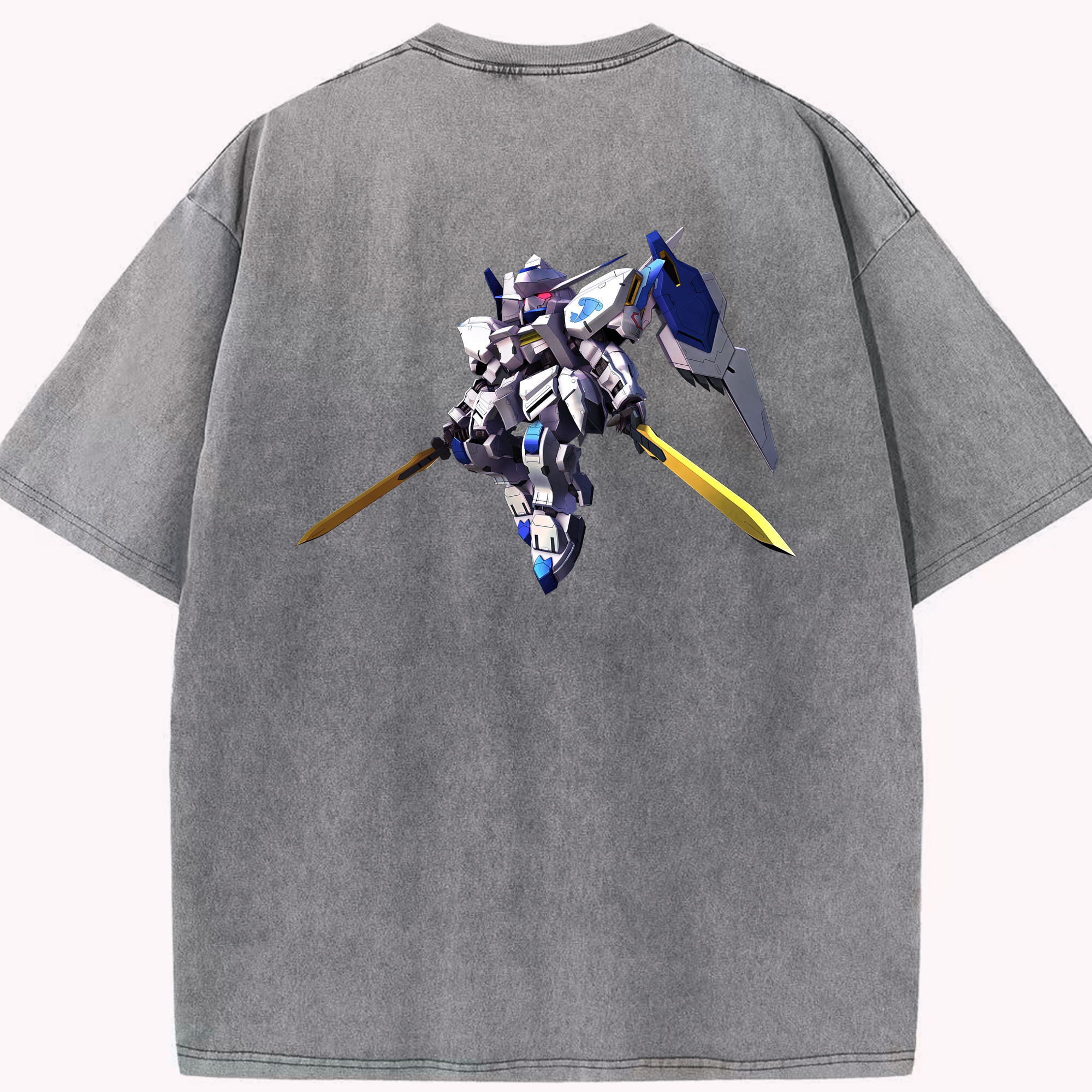 （画像用） 機動戦士ガンダム Mobile Suit Gundam 綿100% ヴィンテージ風 半袖Tシャツ（背面プリント）