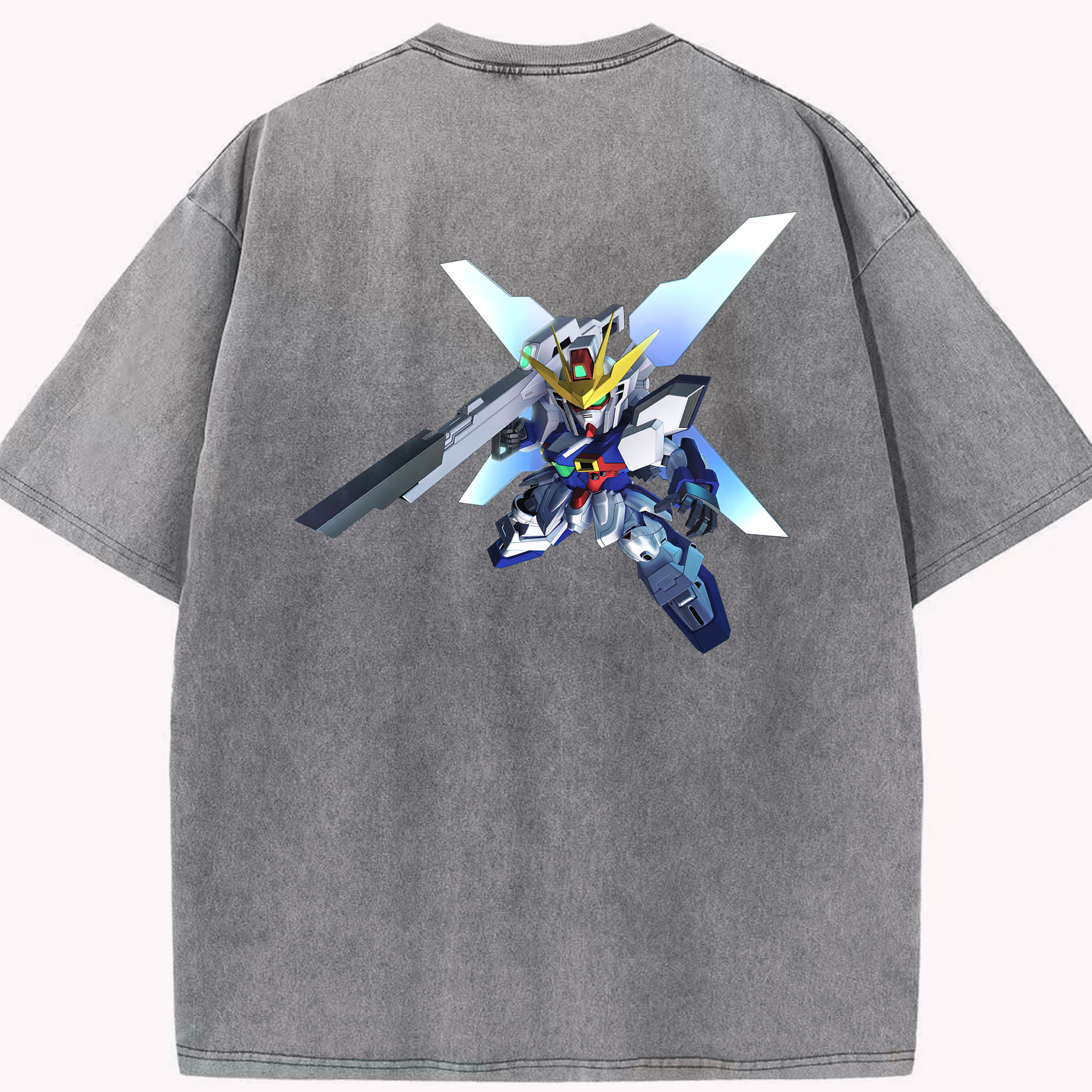 （画像用） 機動戦士ガンダム Mobile Suit Gundam 綿100% ヴィンテージ風 半袖Tシャツ（背面プリント）