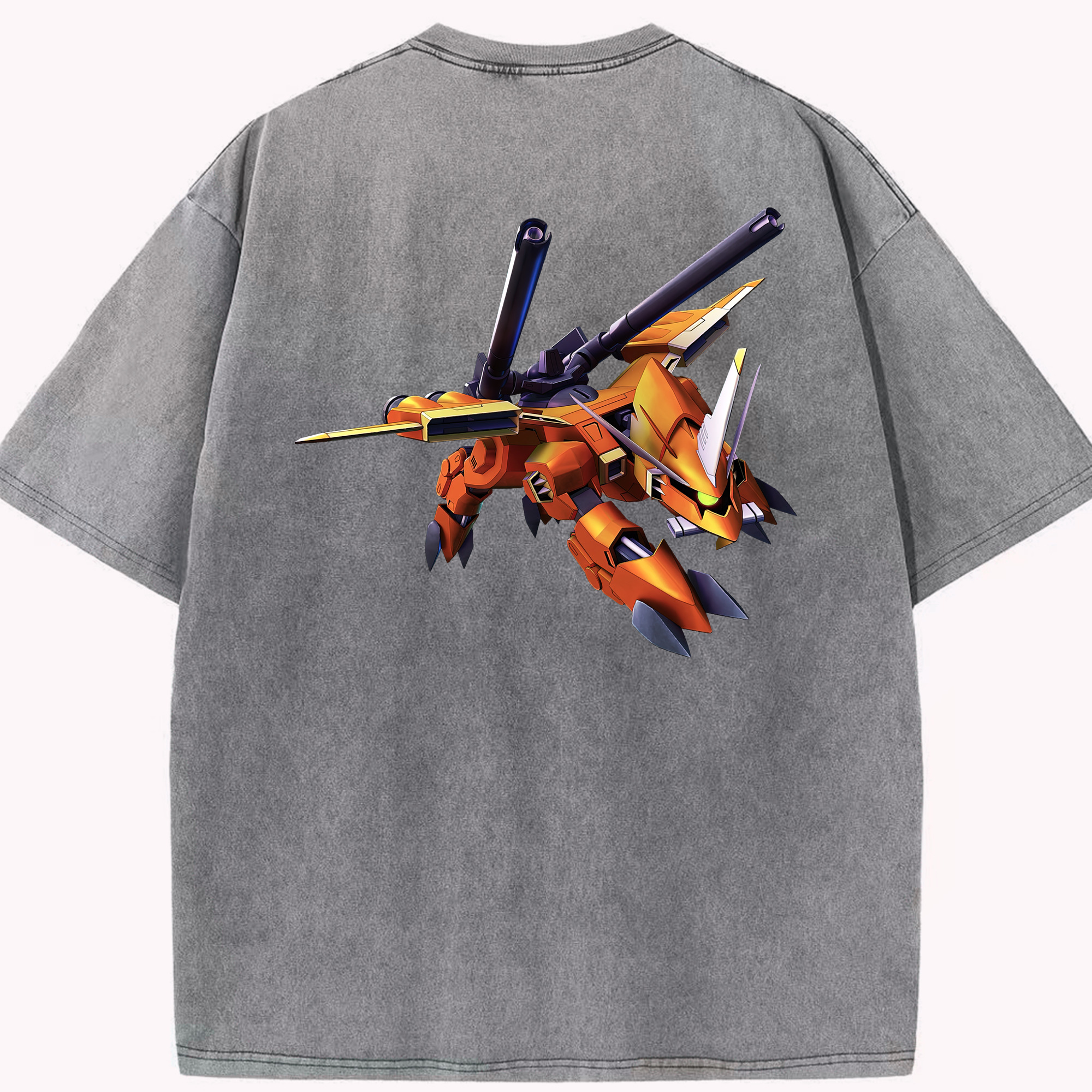 （画像用） 機動戦士ガンダム Mobile Suit Gundam 綿100% ヴィンテージ風 半袖Tシャツ（背面プリント）