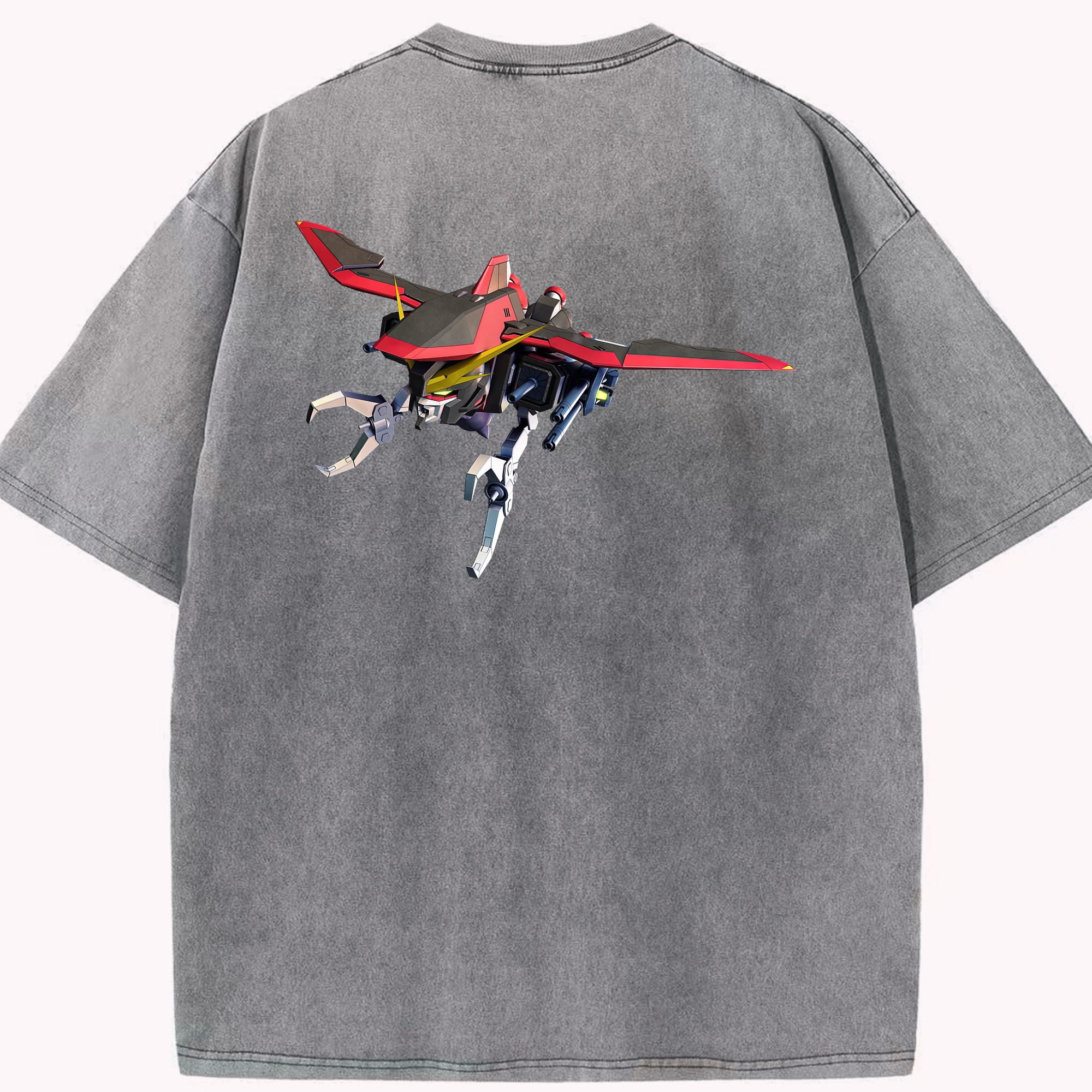 （画像用） 機動戦士ガンダム Mobile Suit Gundam 綿100% ヴィンテージ風 半袖Tシャツ（背面プリント）