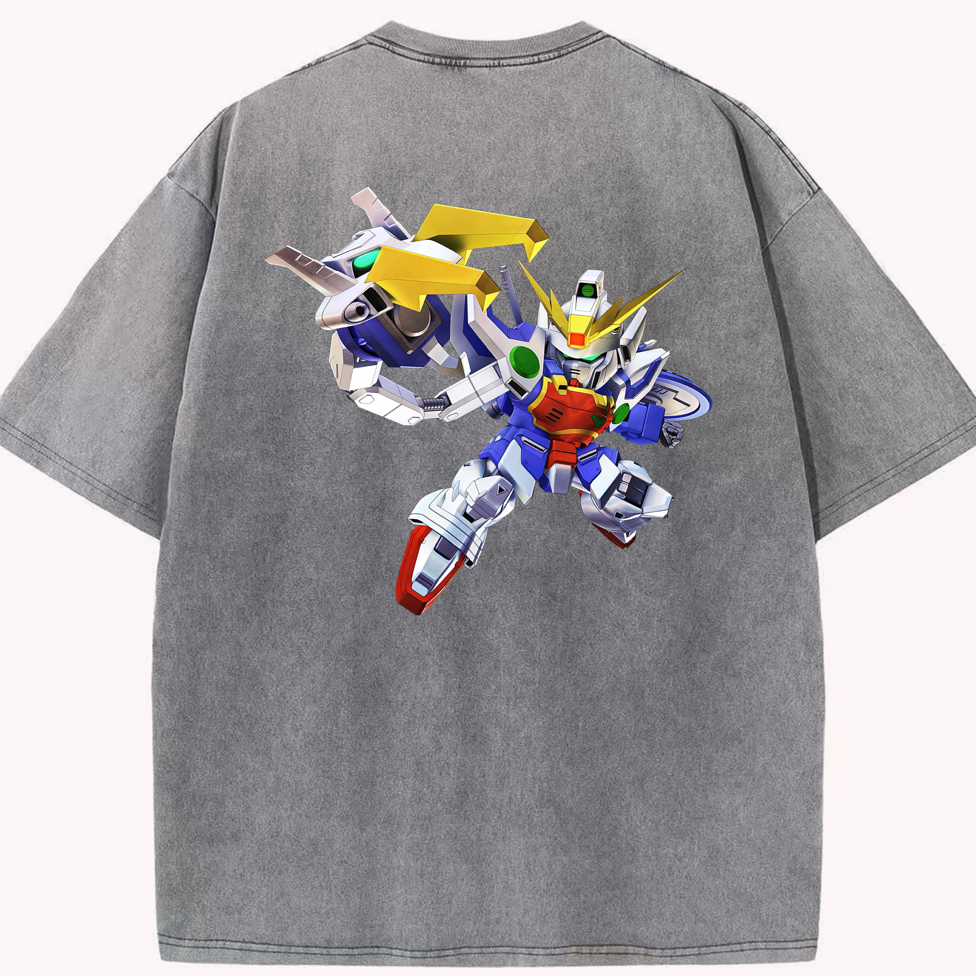 （画像用） 機動戦士ガンダム Mobile Suit Gundam 綿100% ヴィンテージ風 半袖Tシャツ（背面プリント）