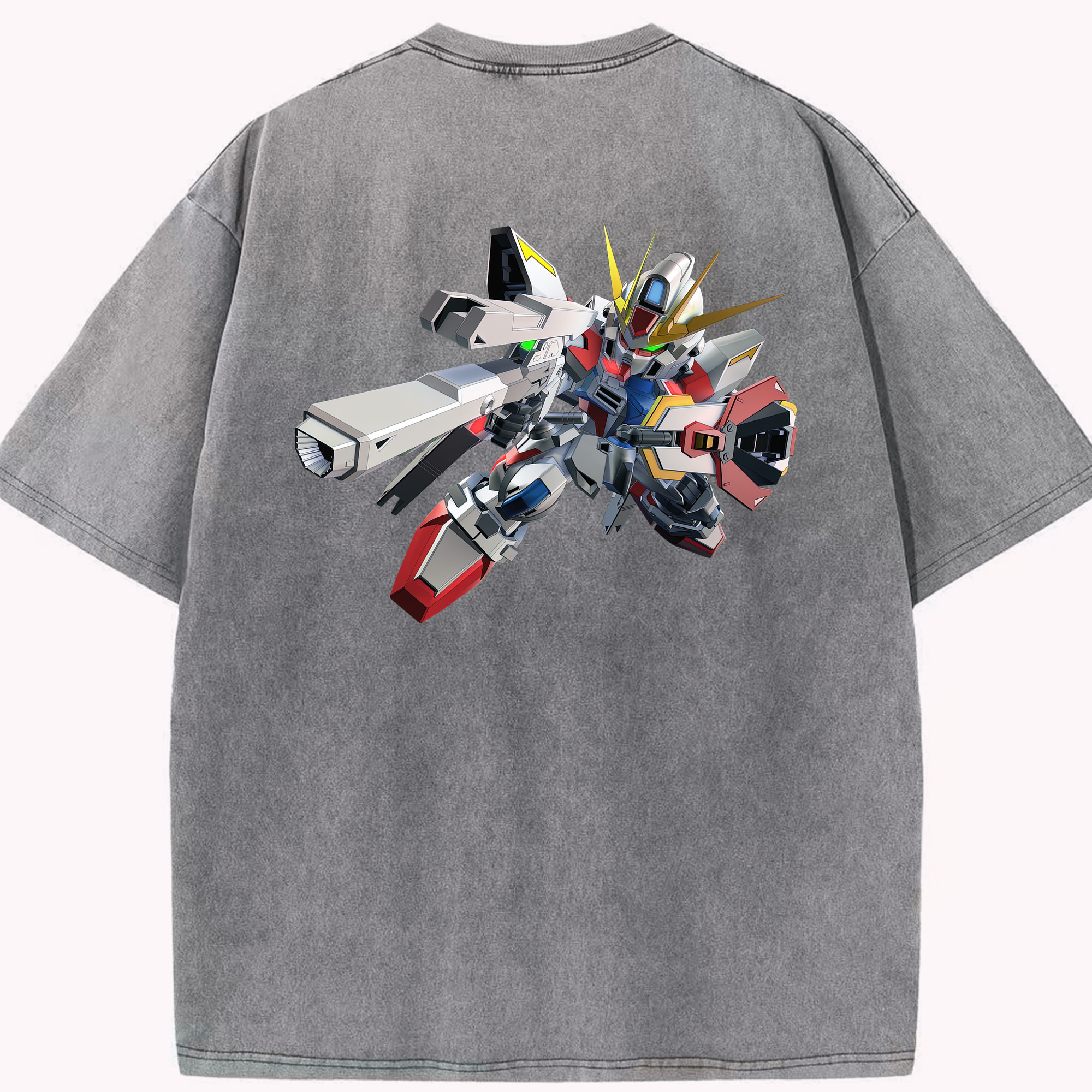 （画像用） 機動戦士ガンダム Mobile Suit Gundam 綿100% ヴィンテージ風 半袖Tシャツ（背面プリント）