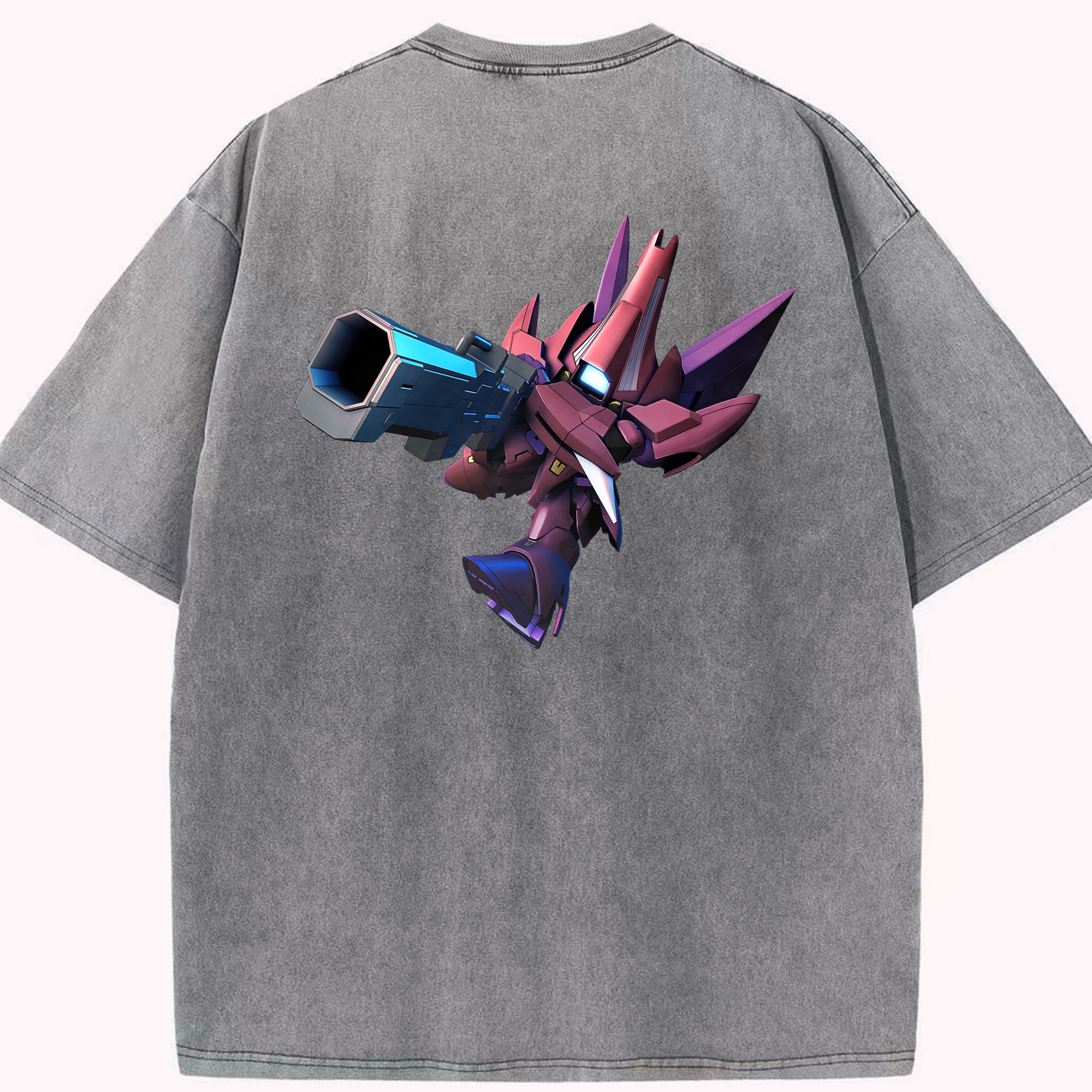 （画像用） 機動戦士ガンダム Mobile Suit Gundam 綿100% ヴィンテージ風 半袖Tシャツ（背面プリント）