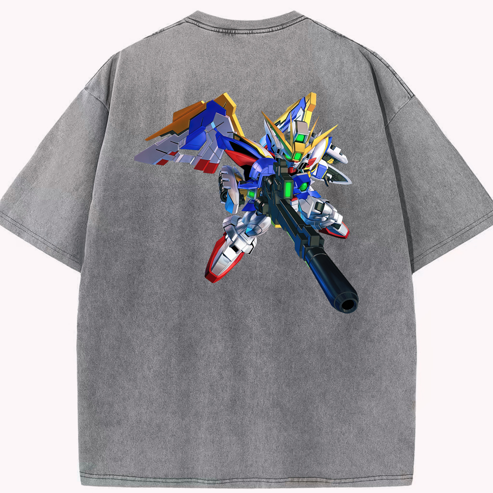 （画像用） 機動戦士ガンダム Mobile Suit Gundam 綿100% ヴィンテージ風 半袖Tシャツ（背面プリント）