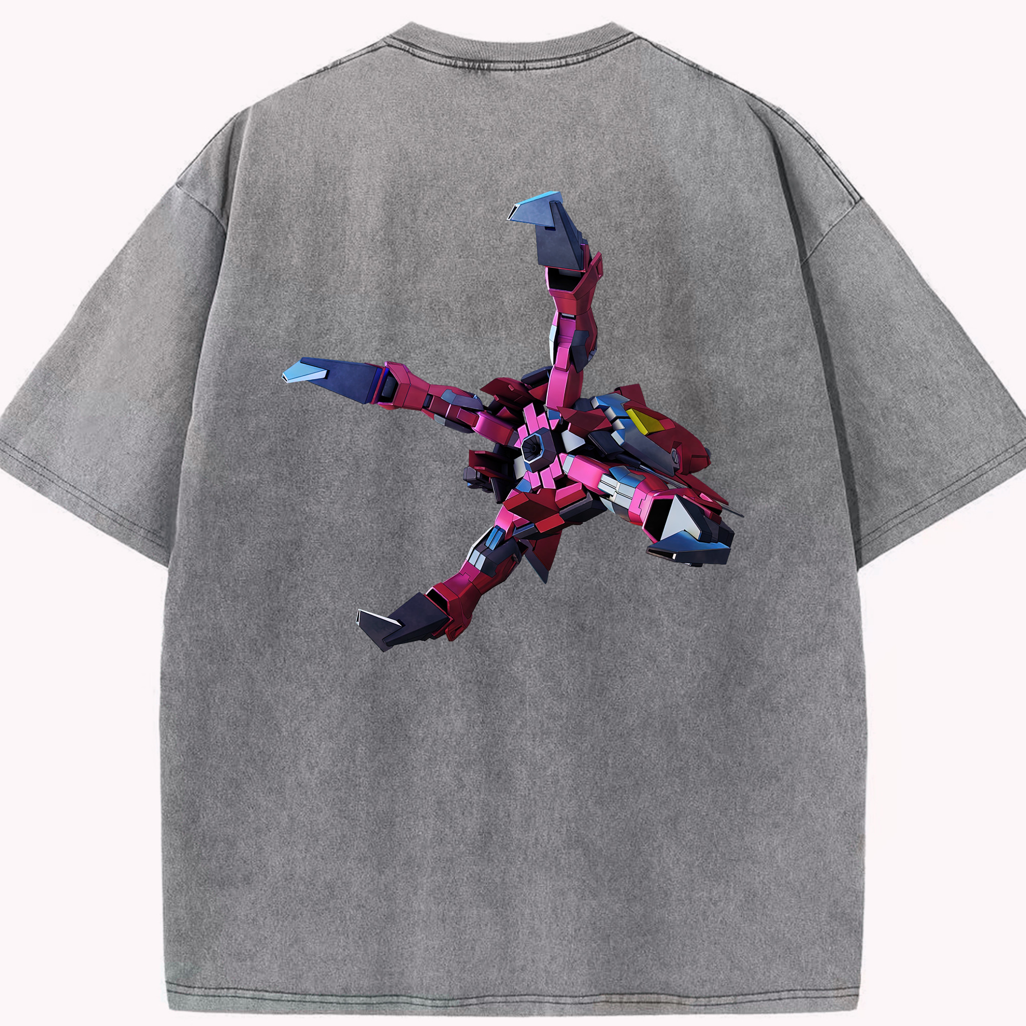 （画像用） 機動戦士ガンダム Mobile Suit Gundam 綿100% ヴィンテージ風 半袖Tシャツ（背面プリント）