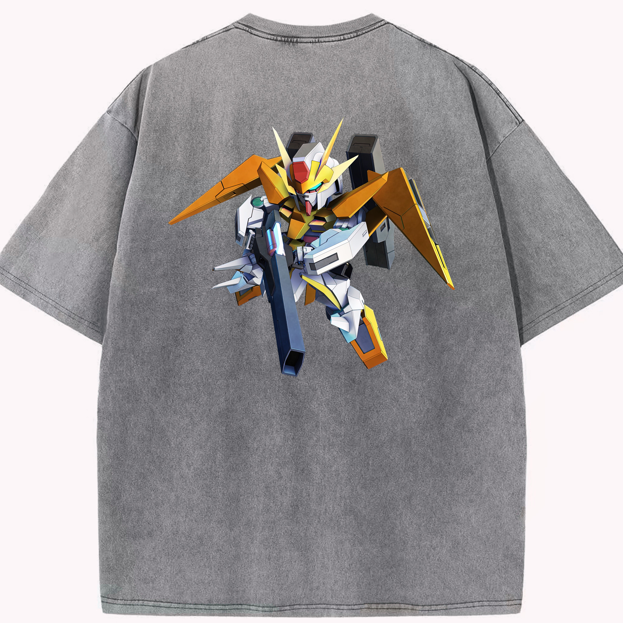 （画像用） 機動戦士ガンダム Mobile Suit Gundam 綿100% ヴィンテージ風 半袖Tシャツ（背面プリント）