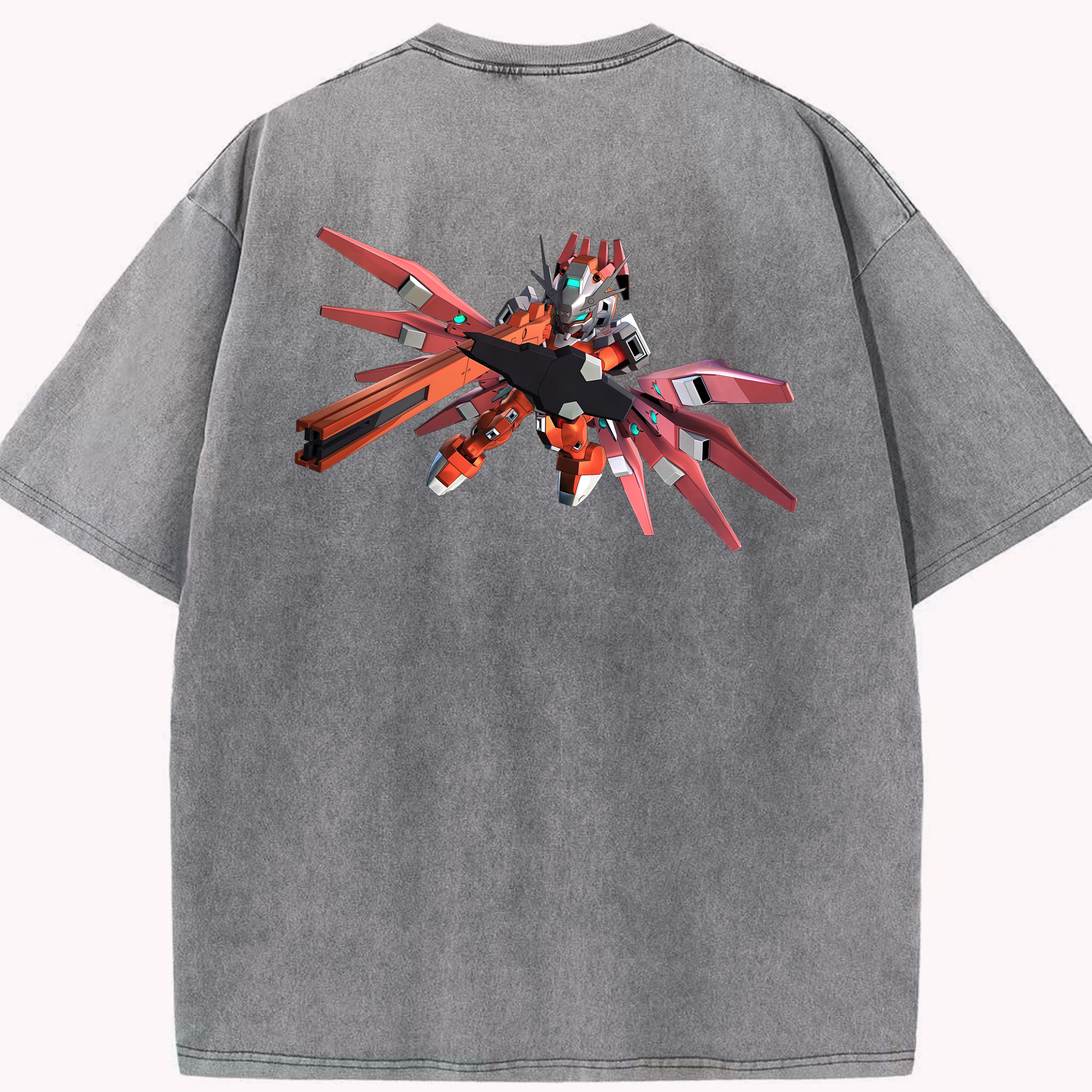 （画像用） 機動戦士ガンダム Mobile Suit Gundam 綿100% ヴィンテージ風 半袖Tシャツ（背面プリント）