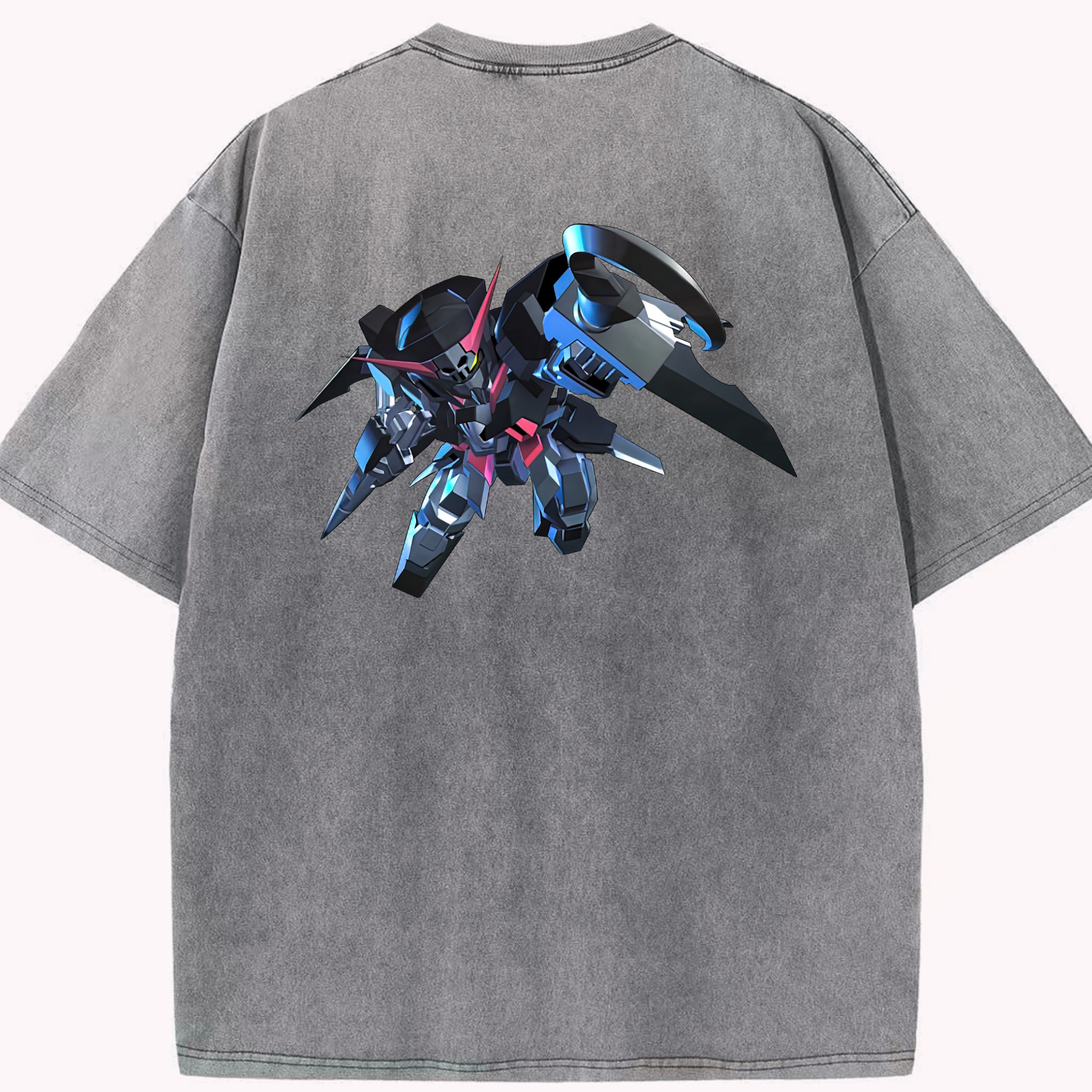 （画像用） 機動戦士ガンダム Mobile Suit Gundam 綿100% ヴィンテージ風 半袖Tシャツ（背面プリント）