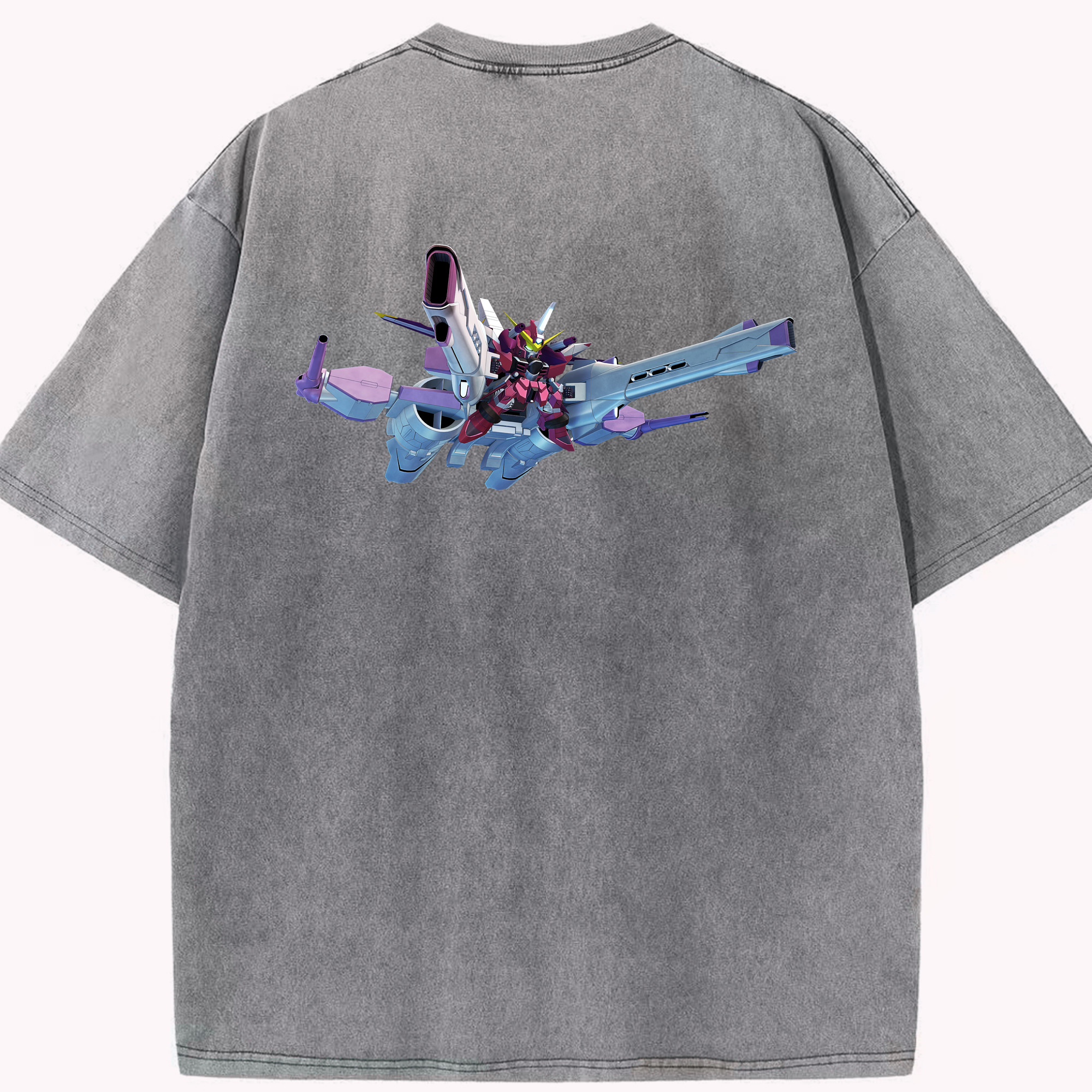 （画像用） 機動戦士ガンダム Mobile Suit Gundam 綿100% ヴィンテージ風 半袖Tシャツ（背面プリント）