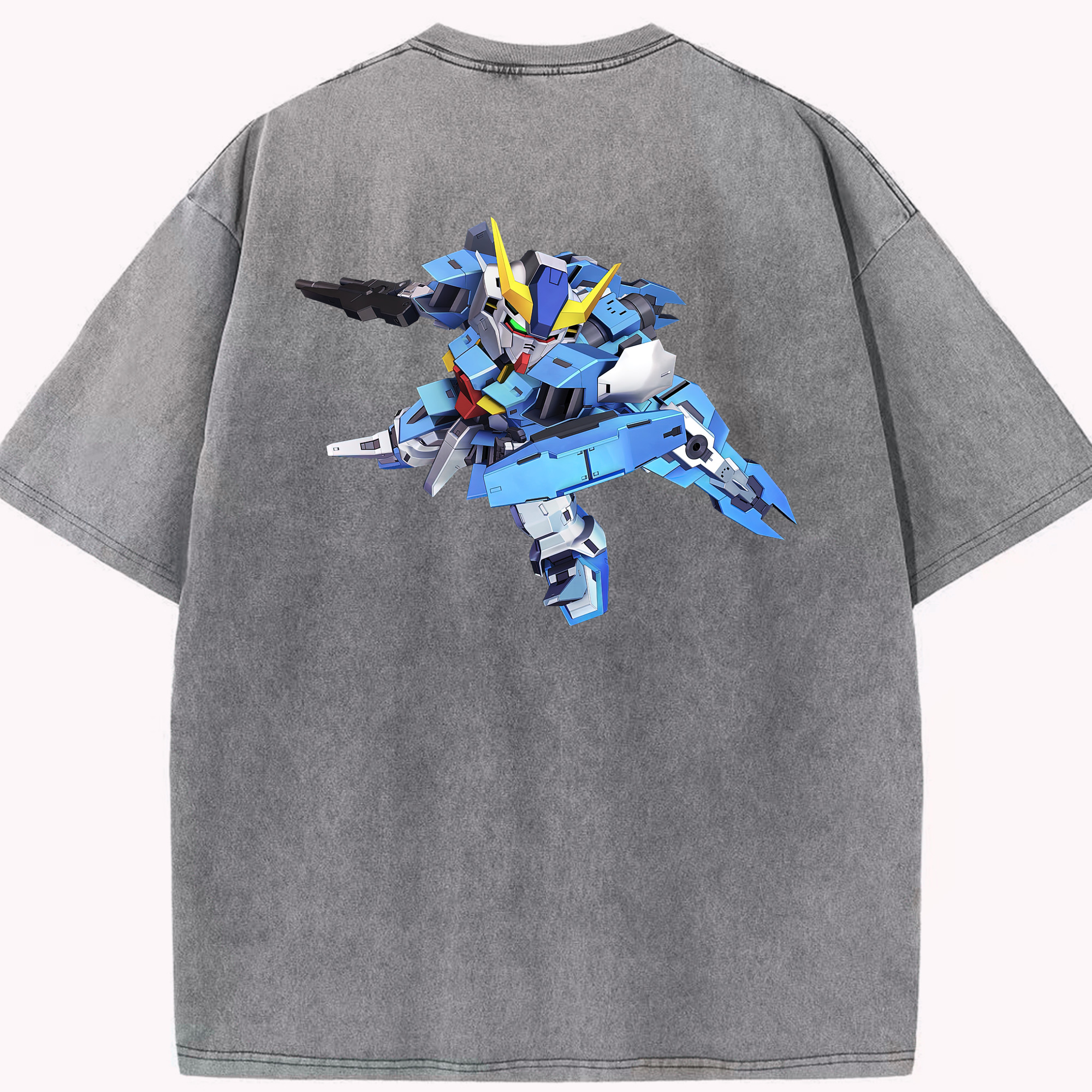 （画像用） 機動戦士ガンダム Mobile Suit Gundam 綿100% ヴィンテージ風 半袖Tシャツ（背面プリント）