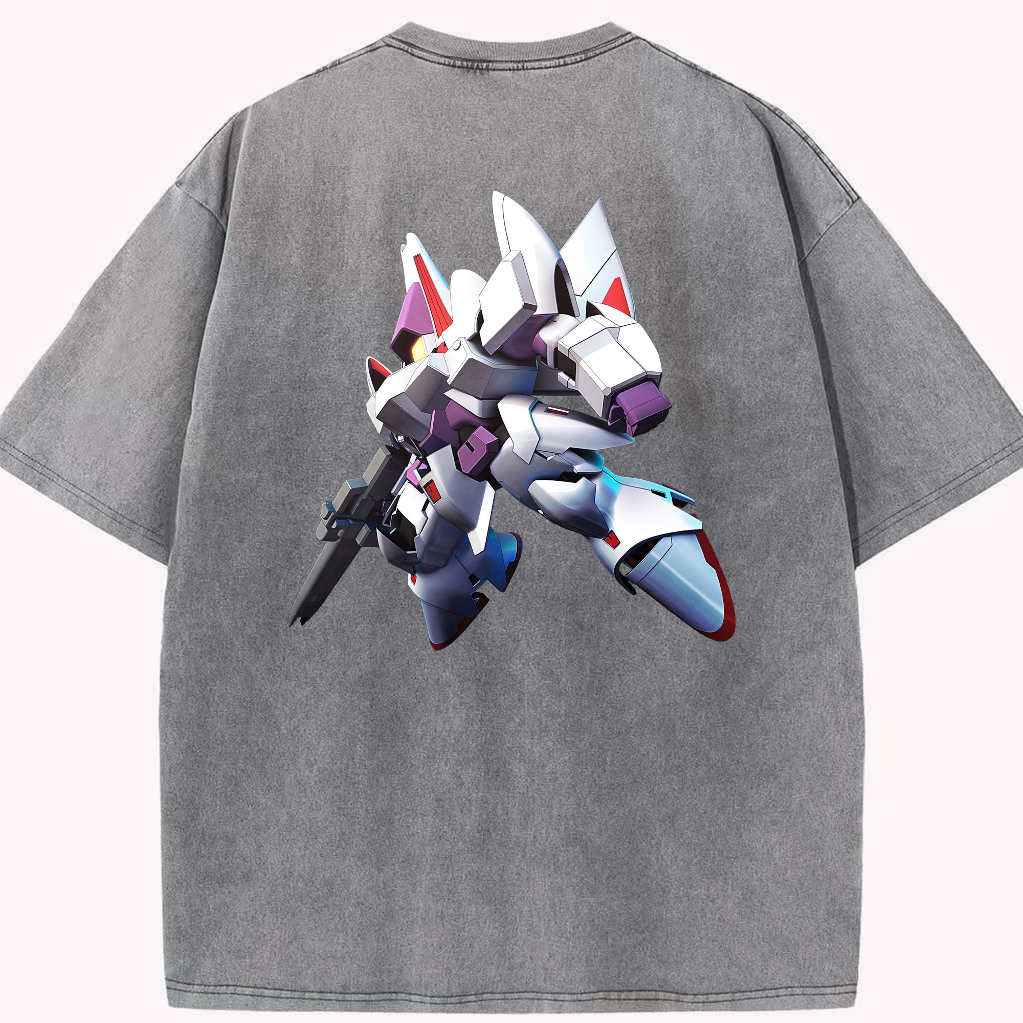 （画像用） 機動戦士ガンダム Mobile Suit Gundam 綿100% ヴィンテージ風 半袖Tシャツ（背面プリント）