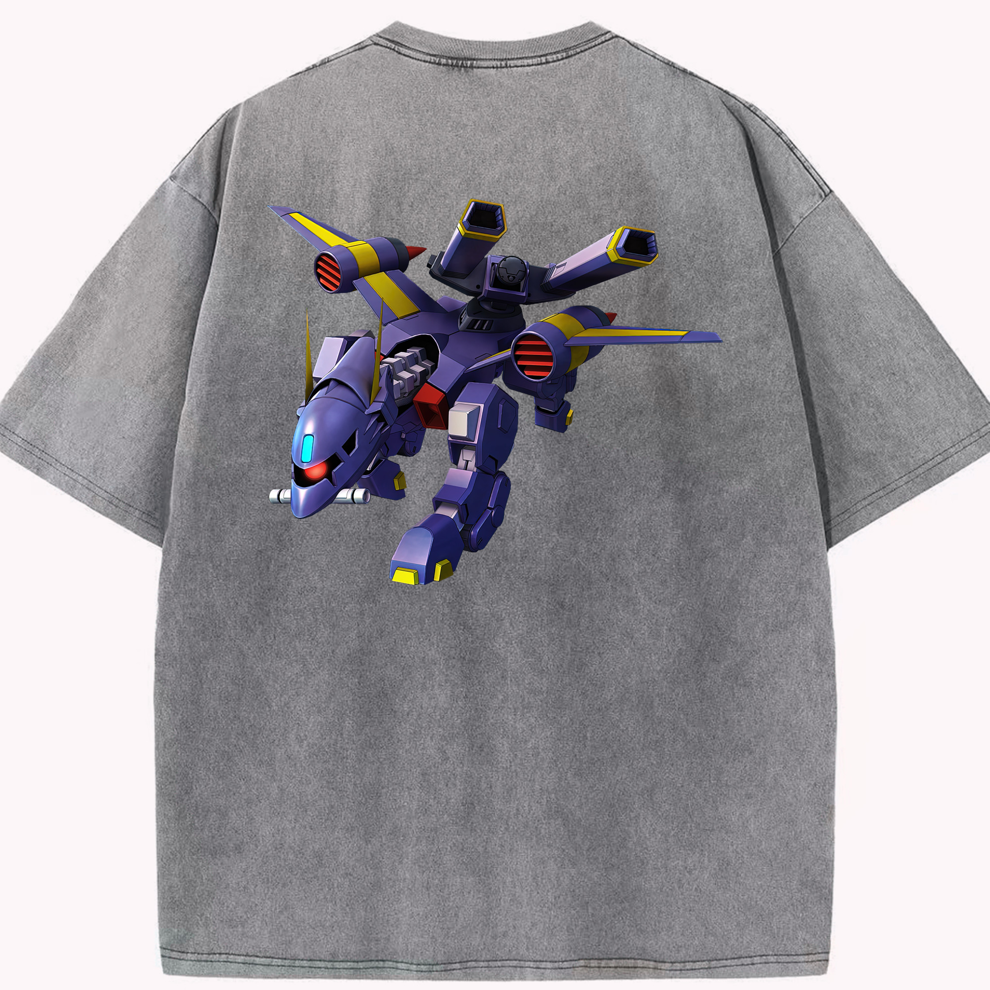 （画像用） 機動戦士ガンダム Mobile Suit Gundam 綿100% ヴィンテージ風 半袖Tシャツ（背面プリント）
