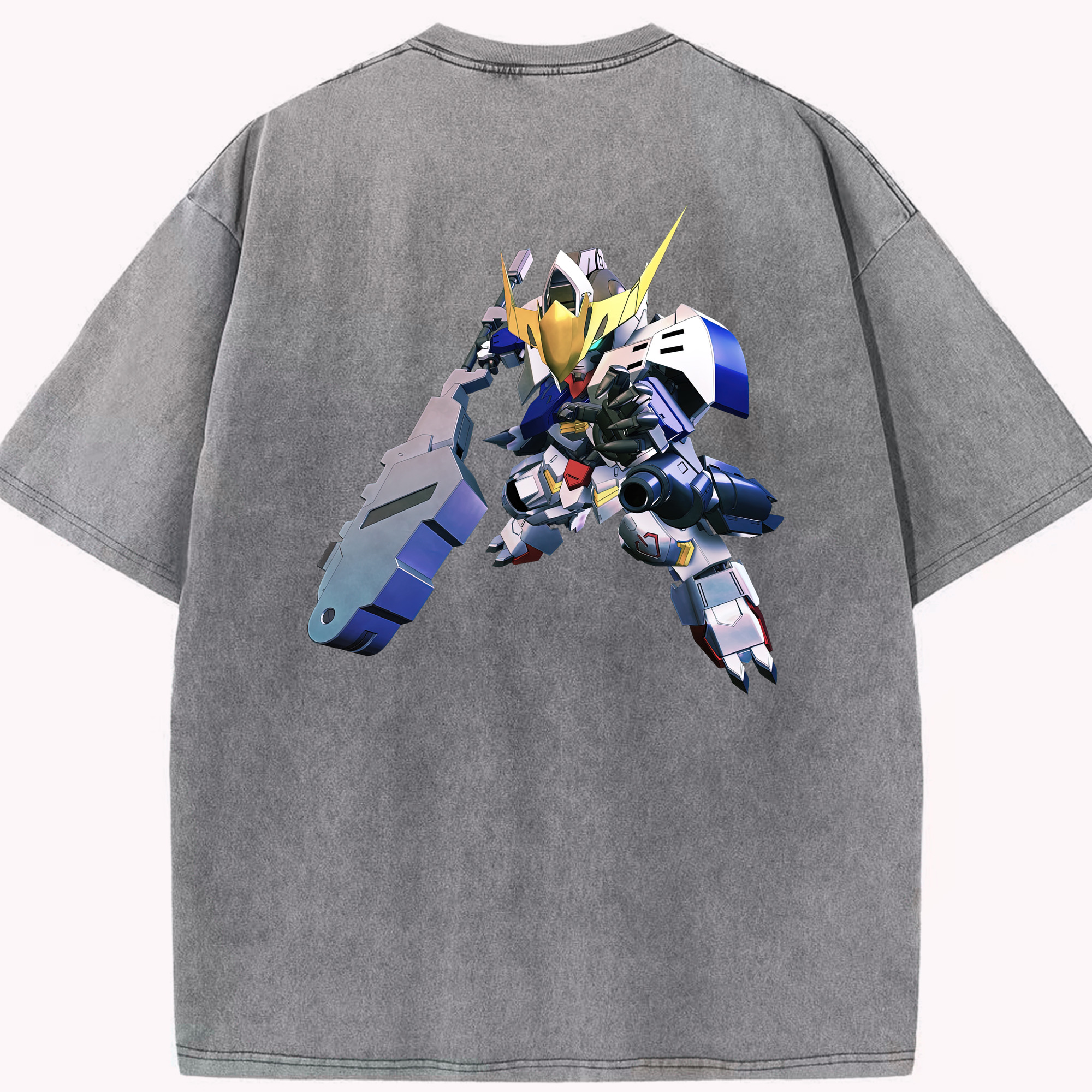 （画像用） 機動戦士ガンダム Mobile Suit Gundam 綿100% ヴィンテージ風 半袖Tシャツ（背面プリント）
