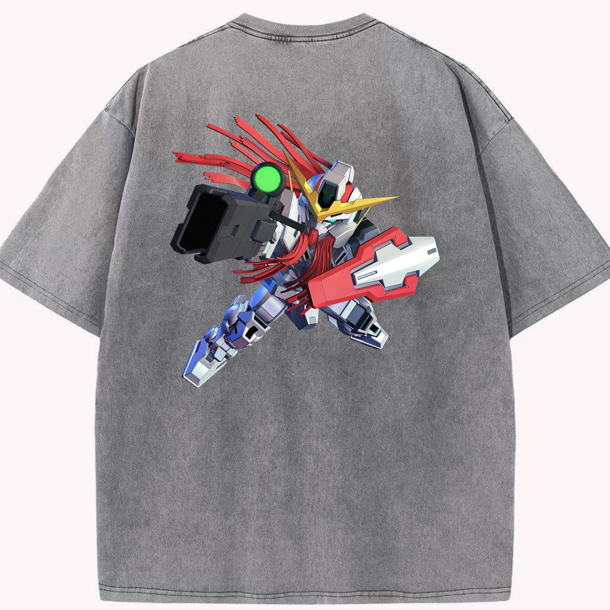 （画像用） 機動戦士ガンダム Mobile Suit Gundam 綿100% ヴィンテージ風 半袖Tシャツ（背面プリント）